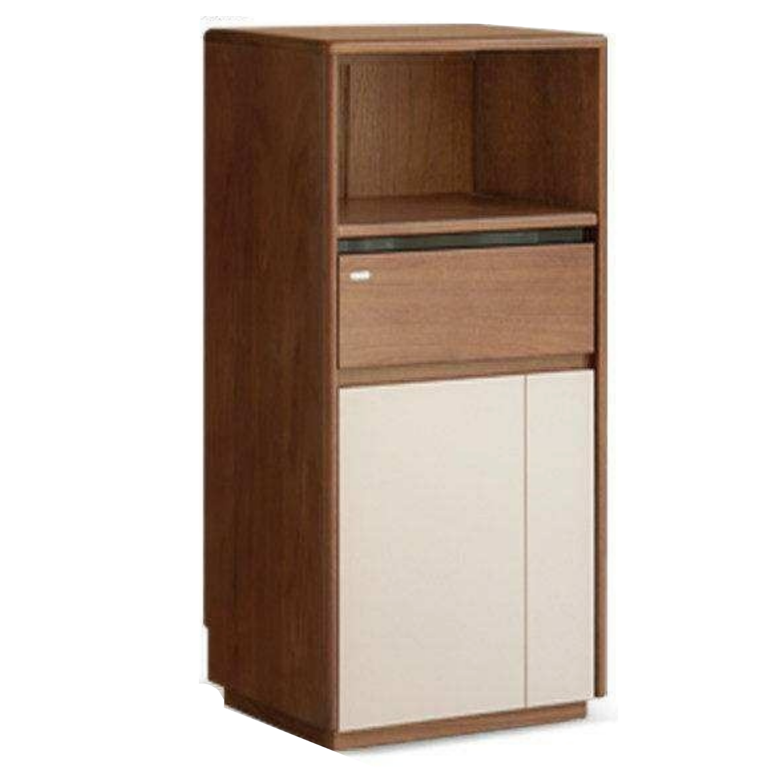 Black Walnut Solid Wood Accent side Cabinet with Mixed-Tone Finish