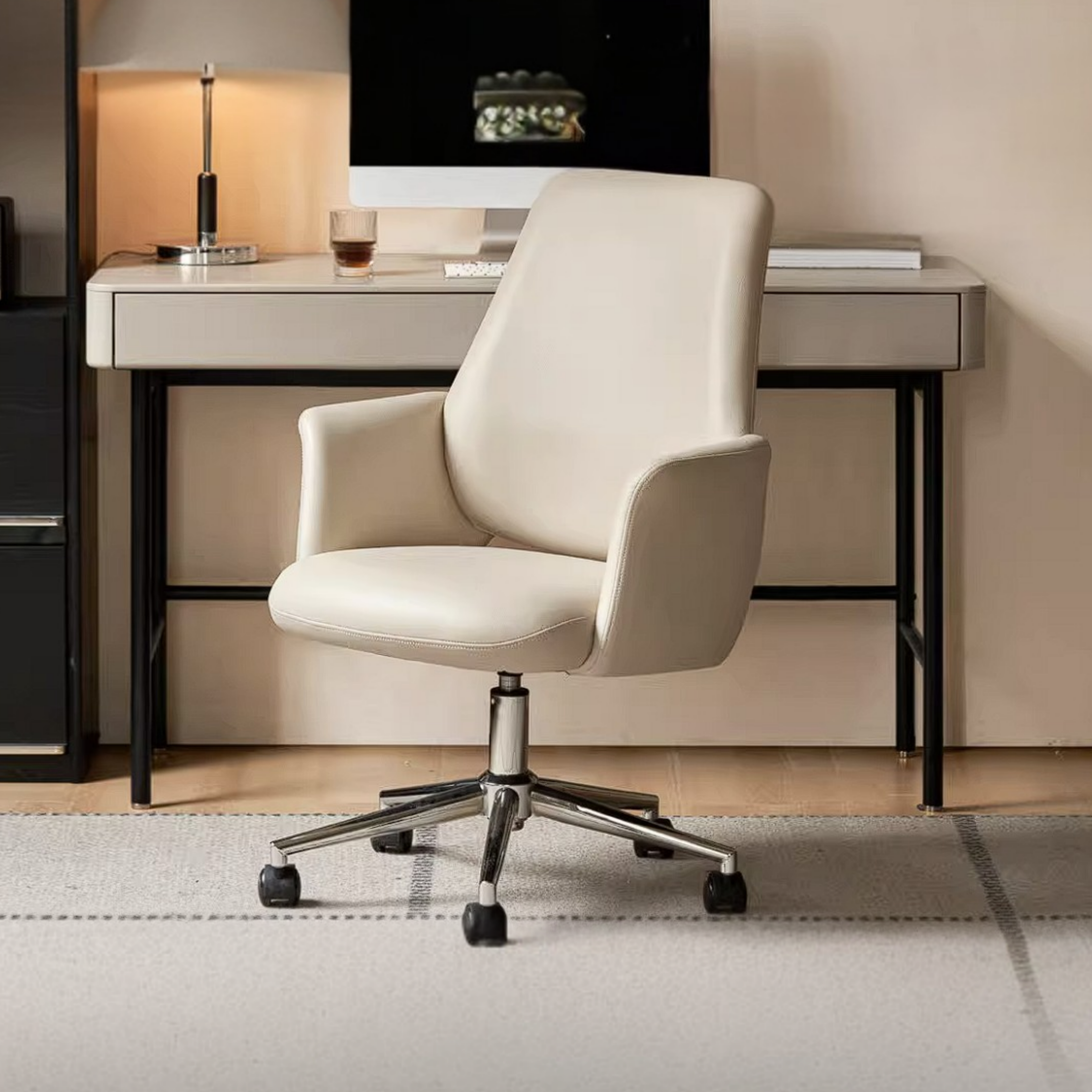 Modern Swivel Chair with Adjustable Ergonomic Minimalist Design
