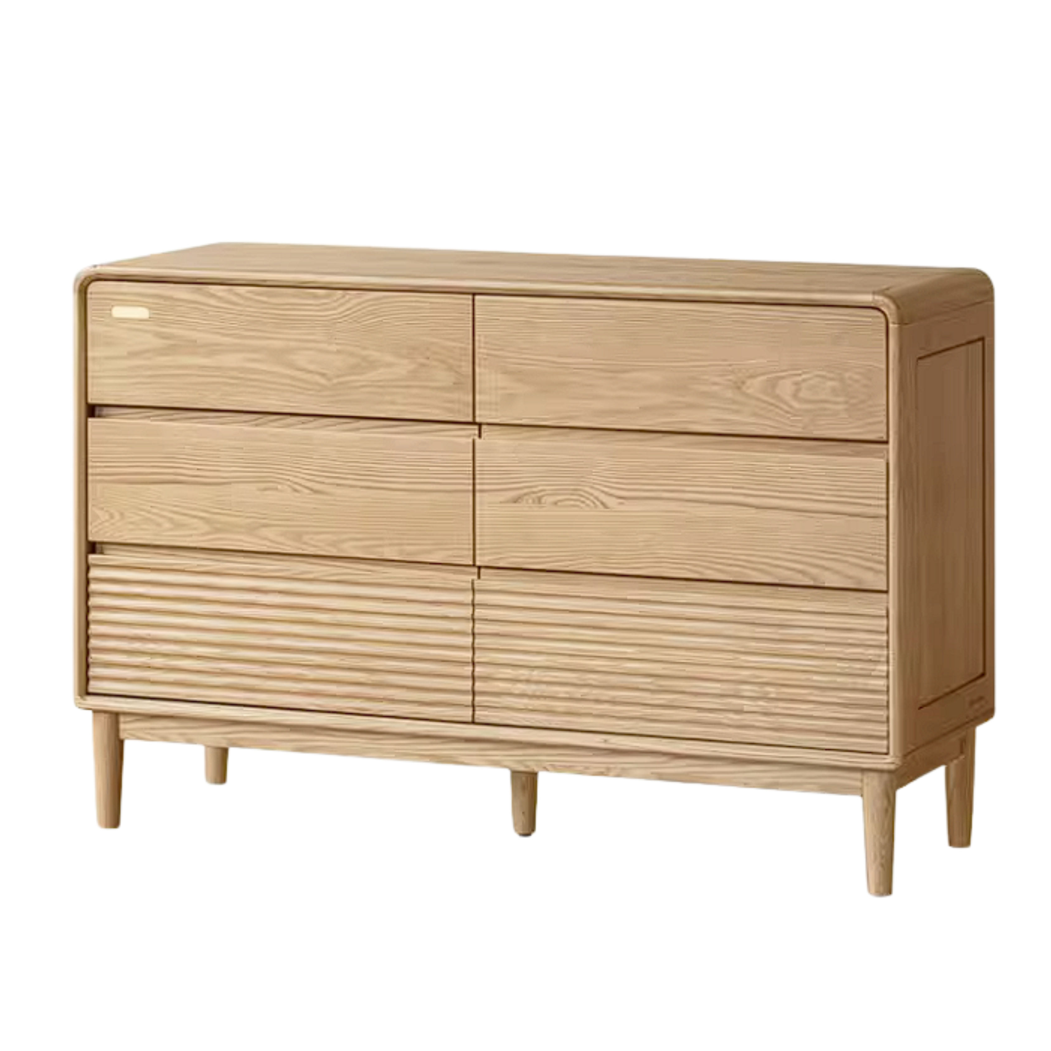 Ash Solid Wood Chest of Drawers with Modern Minimalist Design