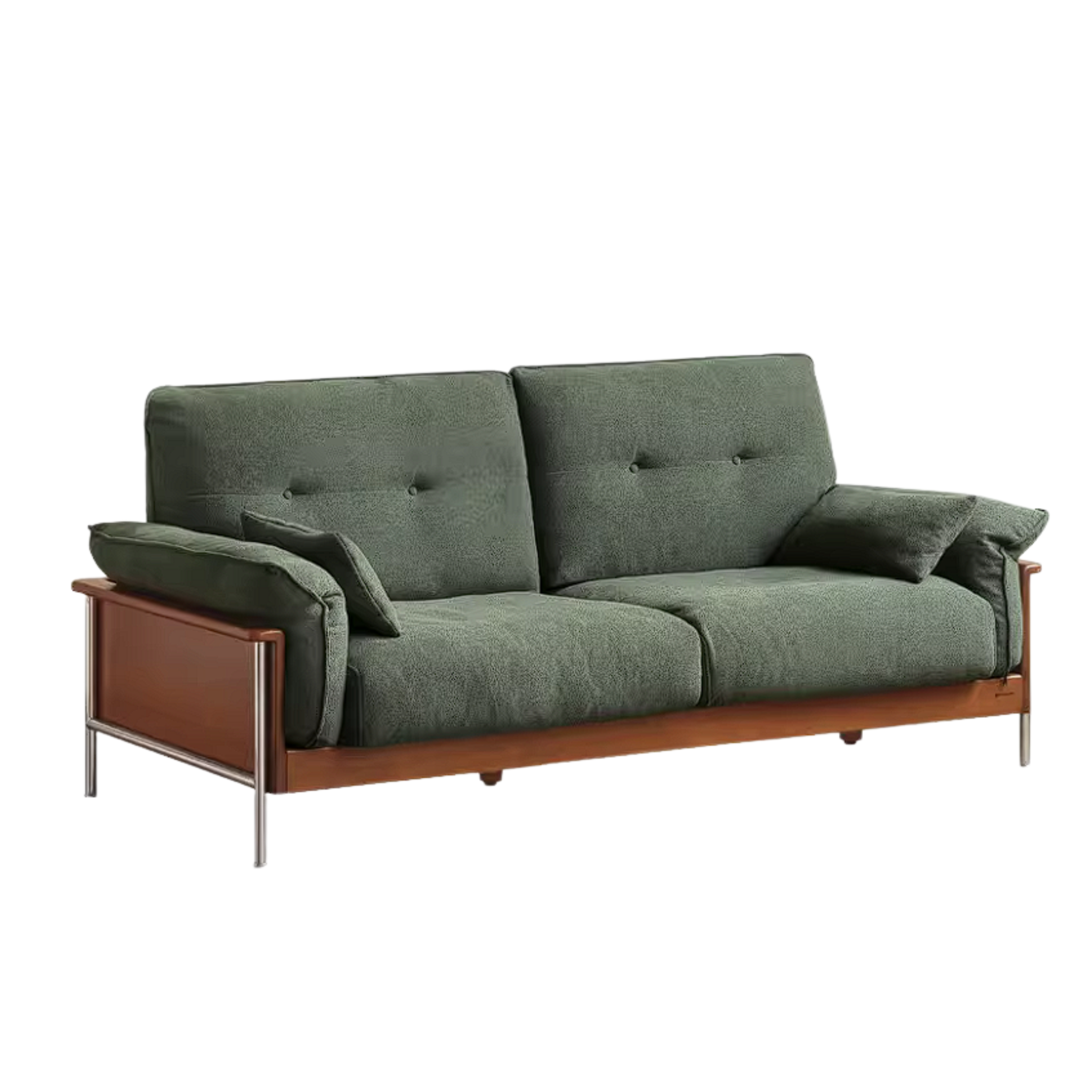 Poplar Solid Wood Sofa with Mid Century Inspired Design