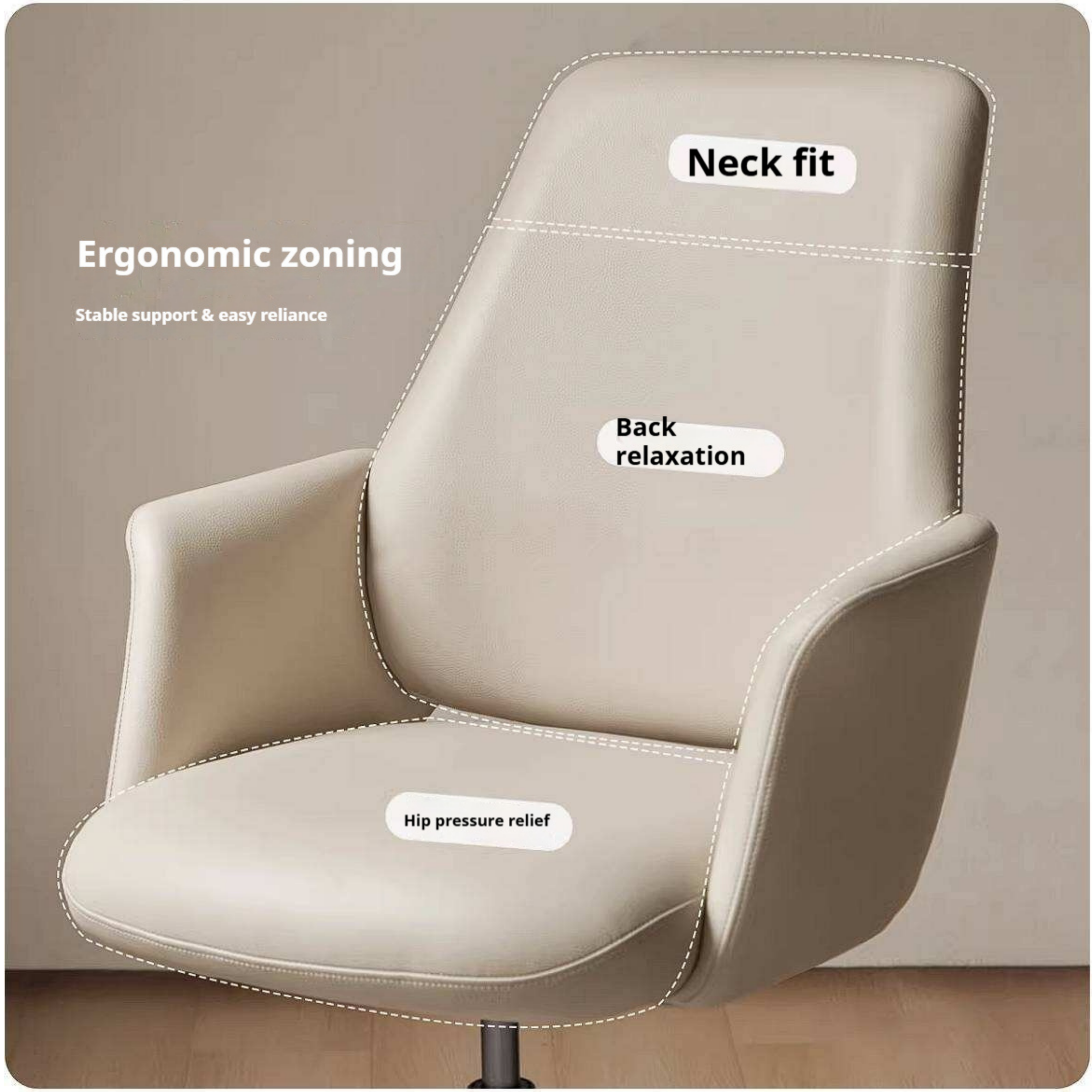 Modern Swivel Chair with Adjustable Ergonomic Minimalist Design