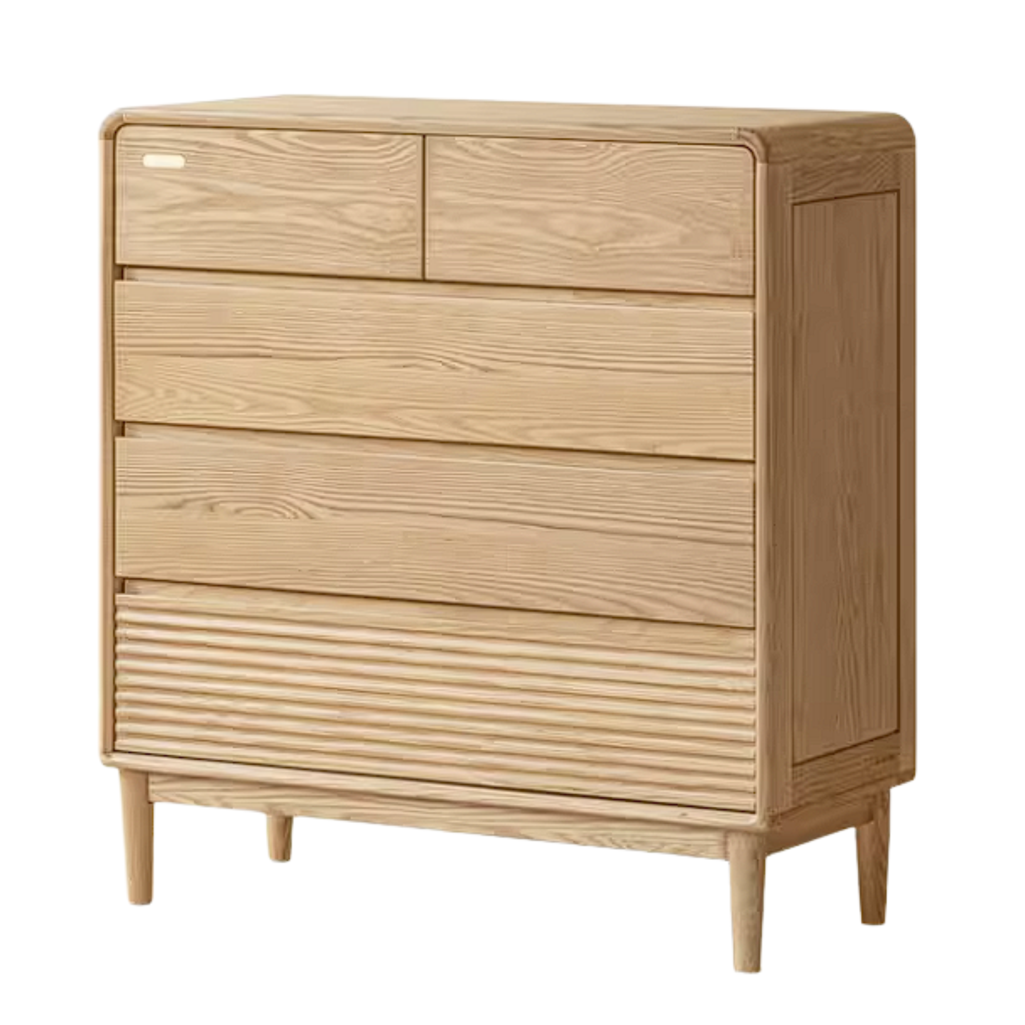 Ash Solid Wood Chest of Drawers with Modern Minimalist Design
