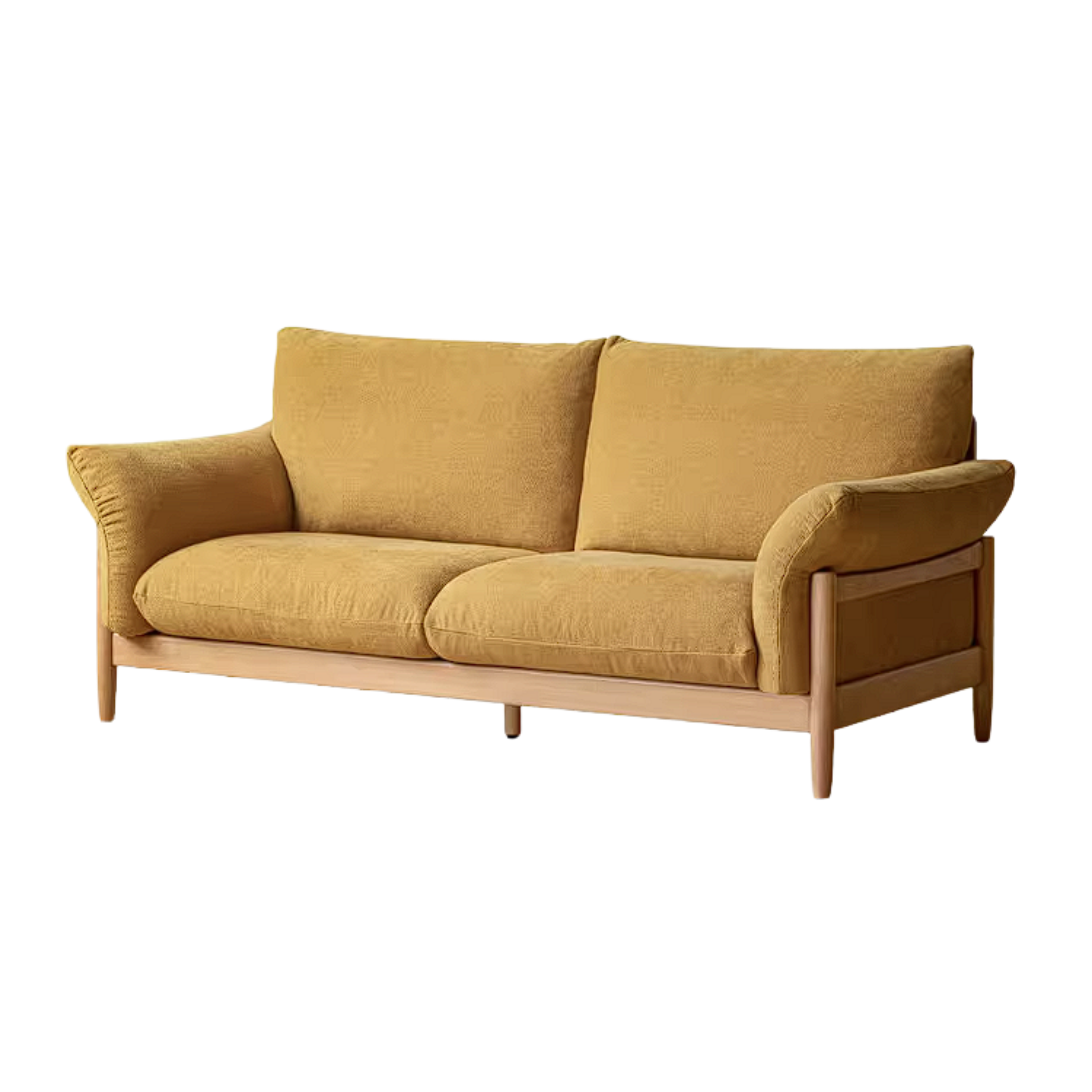 Beech Solid Wood Sofa with Modern Minimalist Design