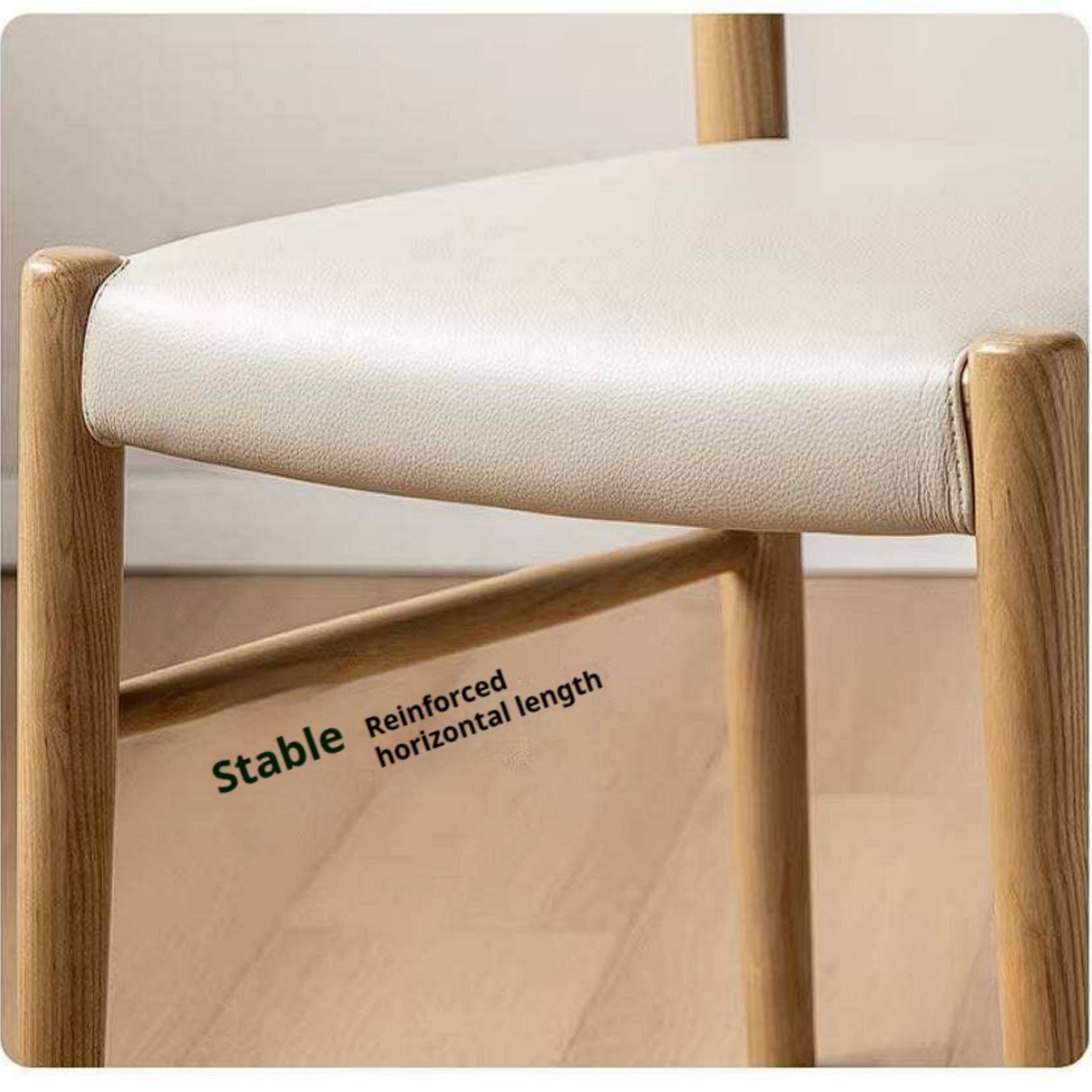 4 pcs-Ash Solid Wood Dining Chair with Modern Minimalist Design