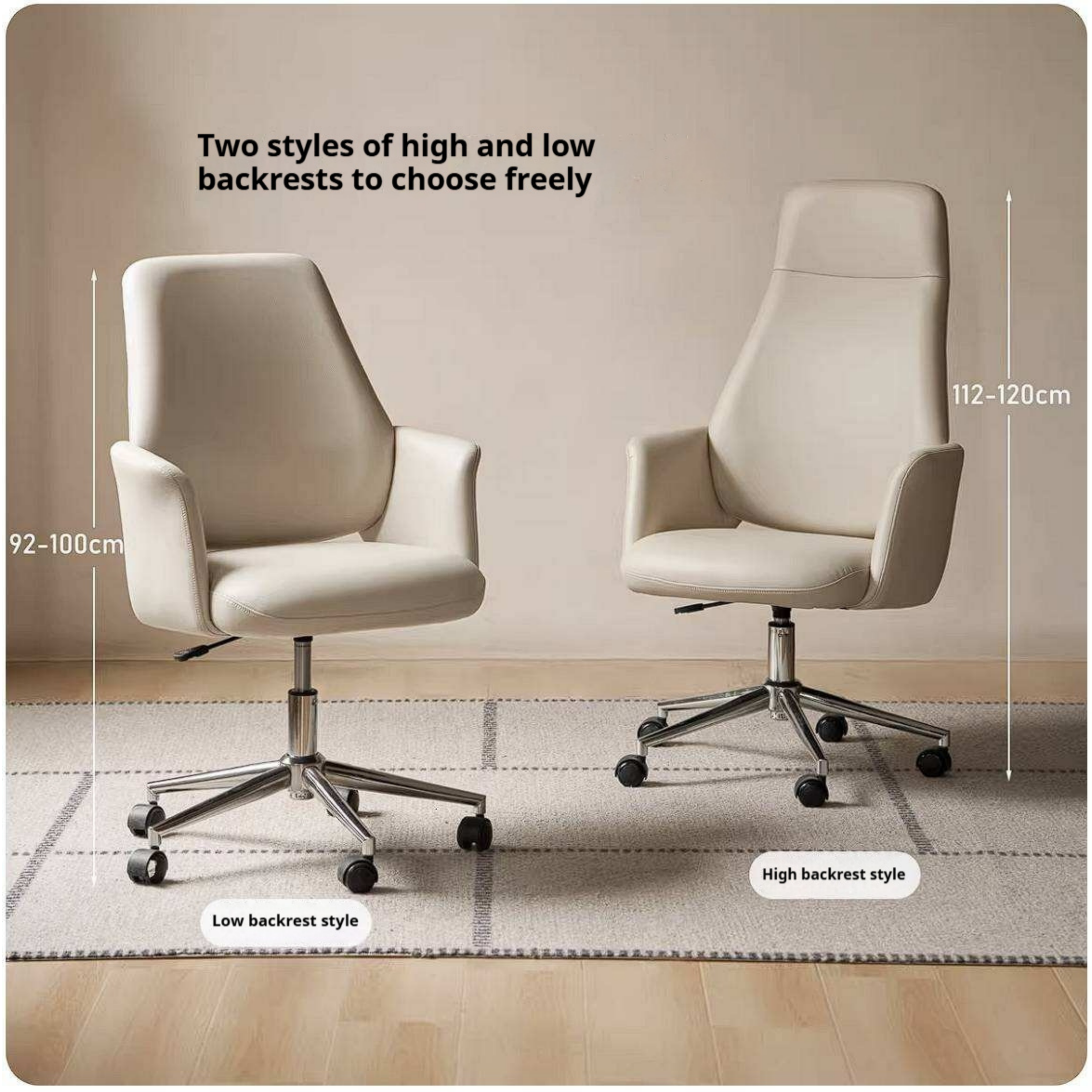 Modern Swivel Chair with Adjustable Ergonomic Minimalist Design