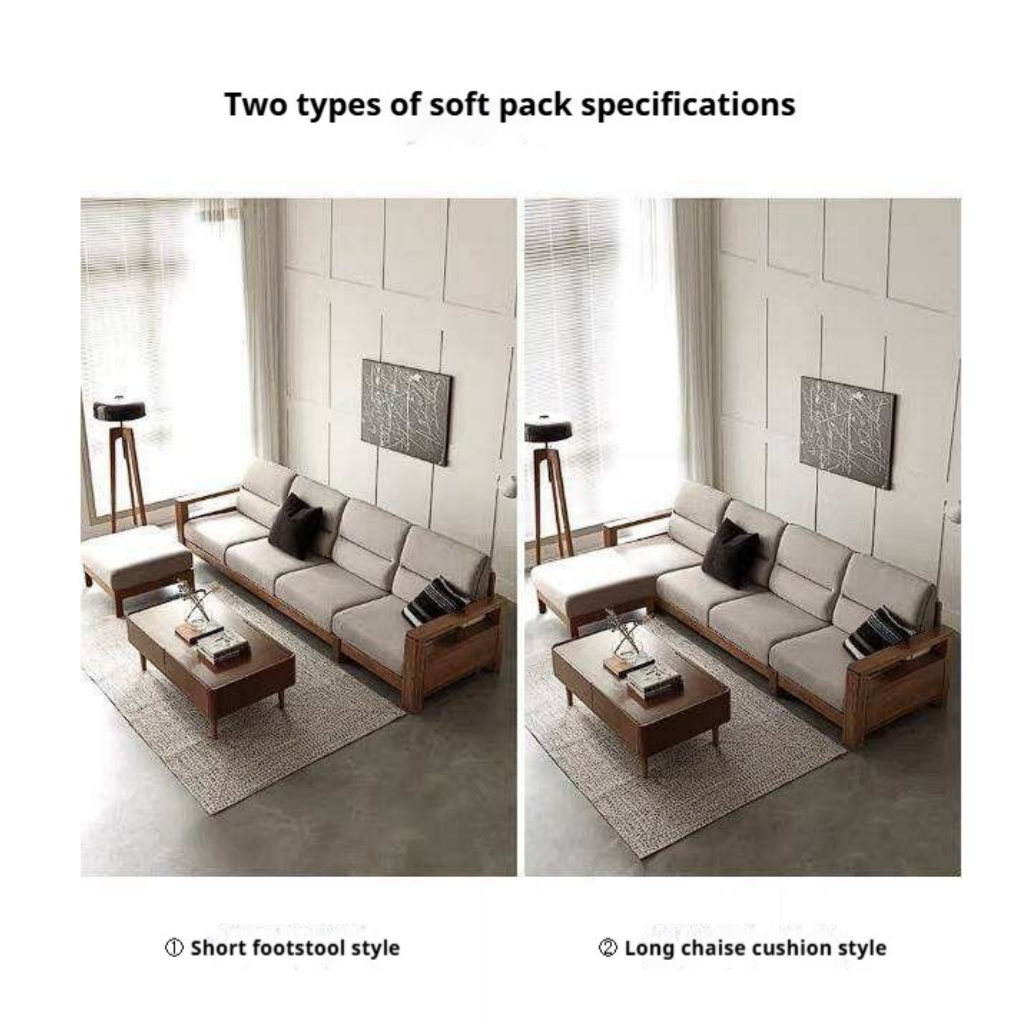 Ash Solid Wood Corner Sofa with Modern Casual Design