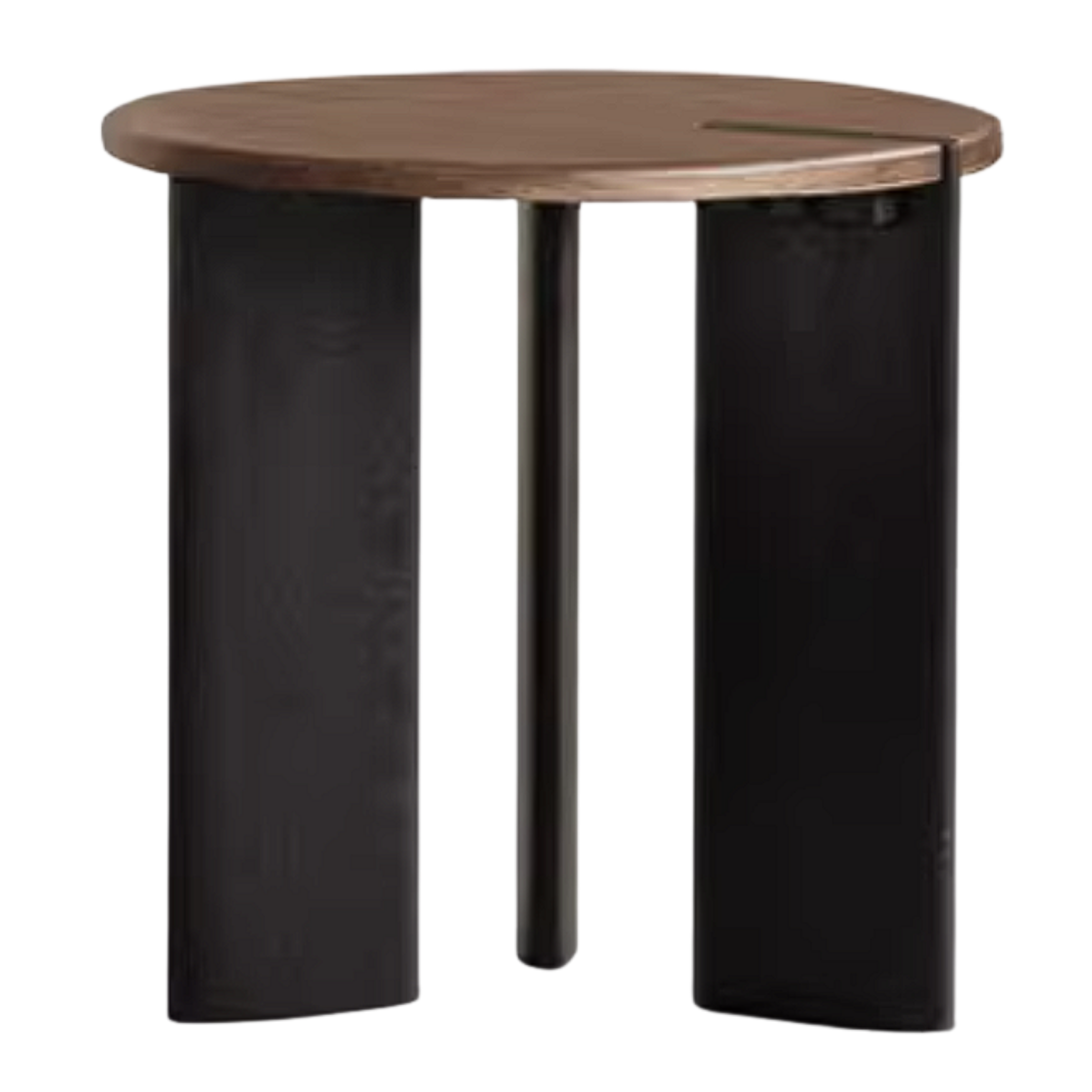 Sandalwood, Golden Pear Solid Wood Round Coffee Table with Italian Modern Design
