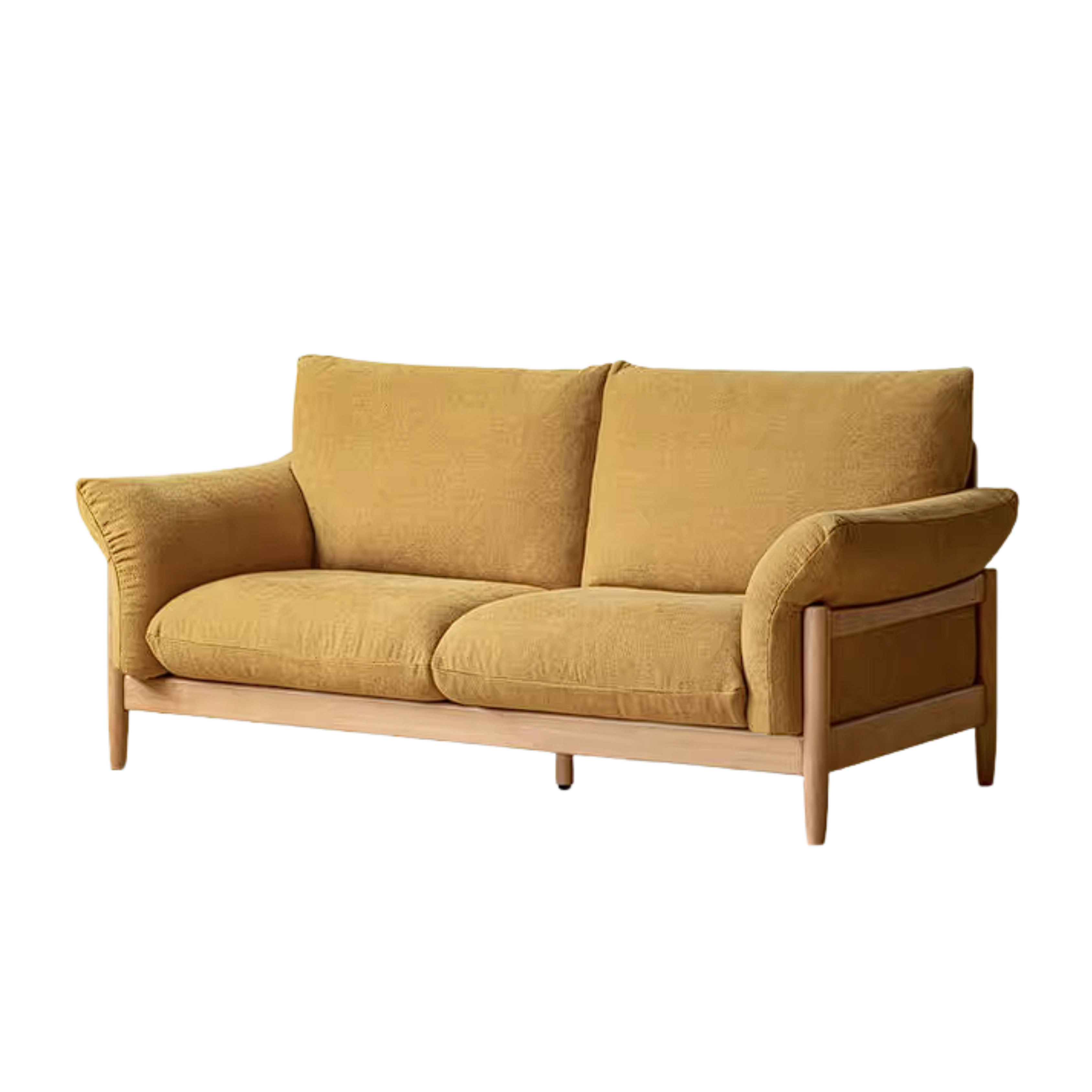 Beech Solid Wood Sofa with Modern Minimalist Design