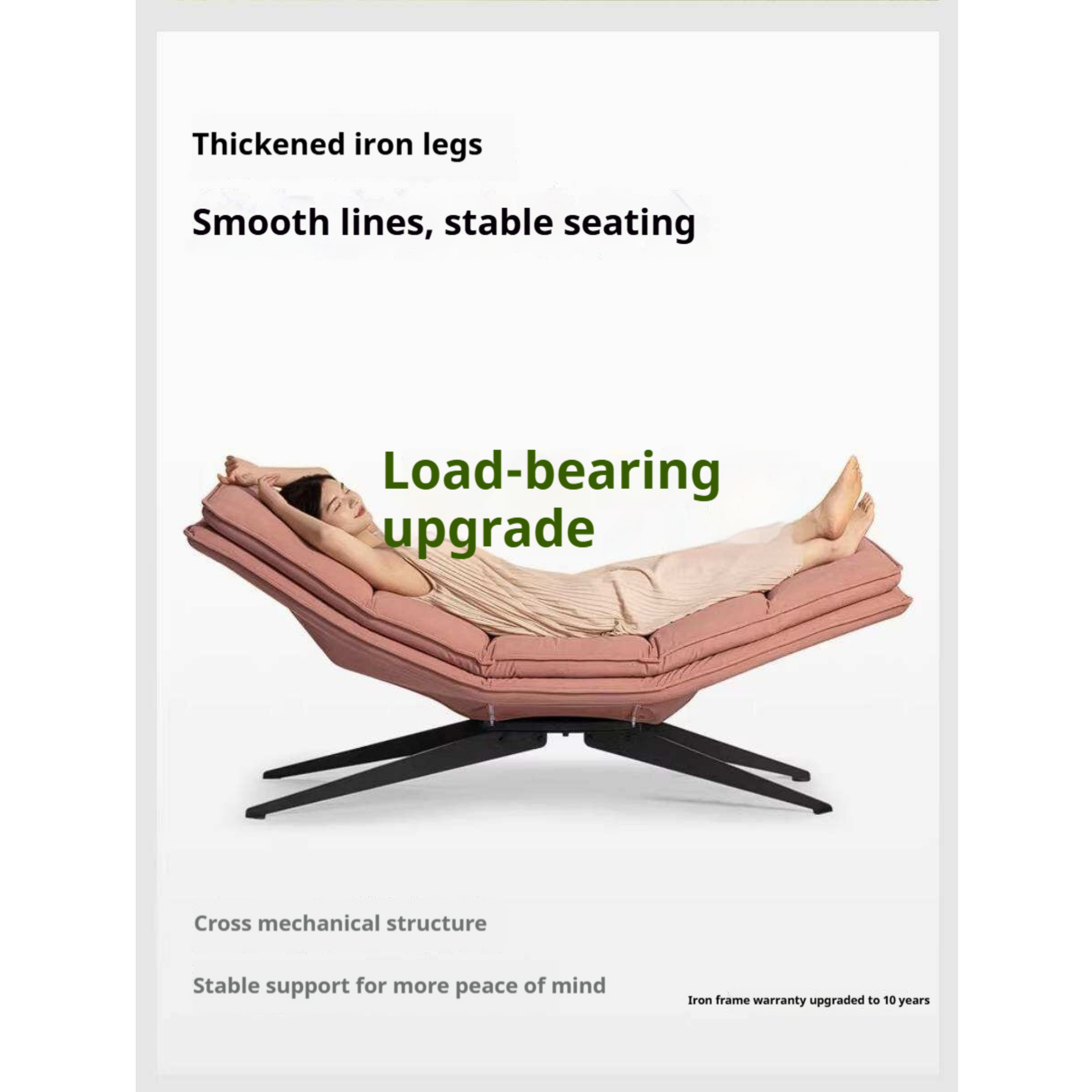 Modern Adjustable Power Reclining Chaise Lounge Chair for Yoga and Relaxation