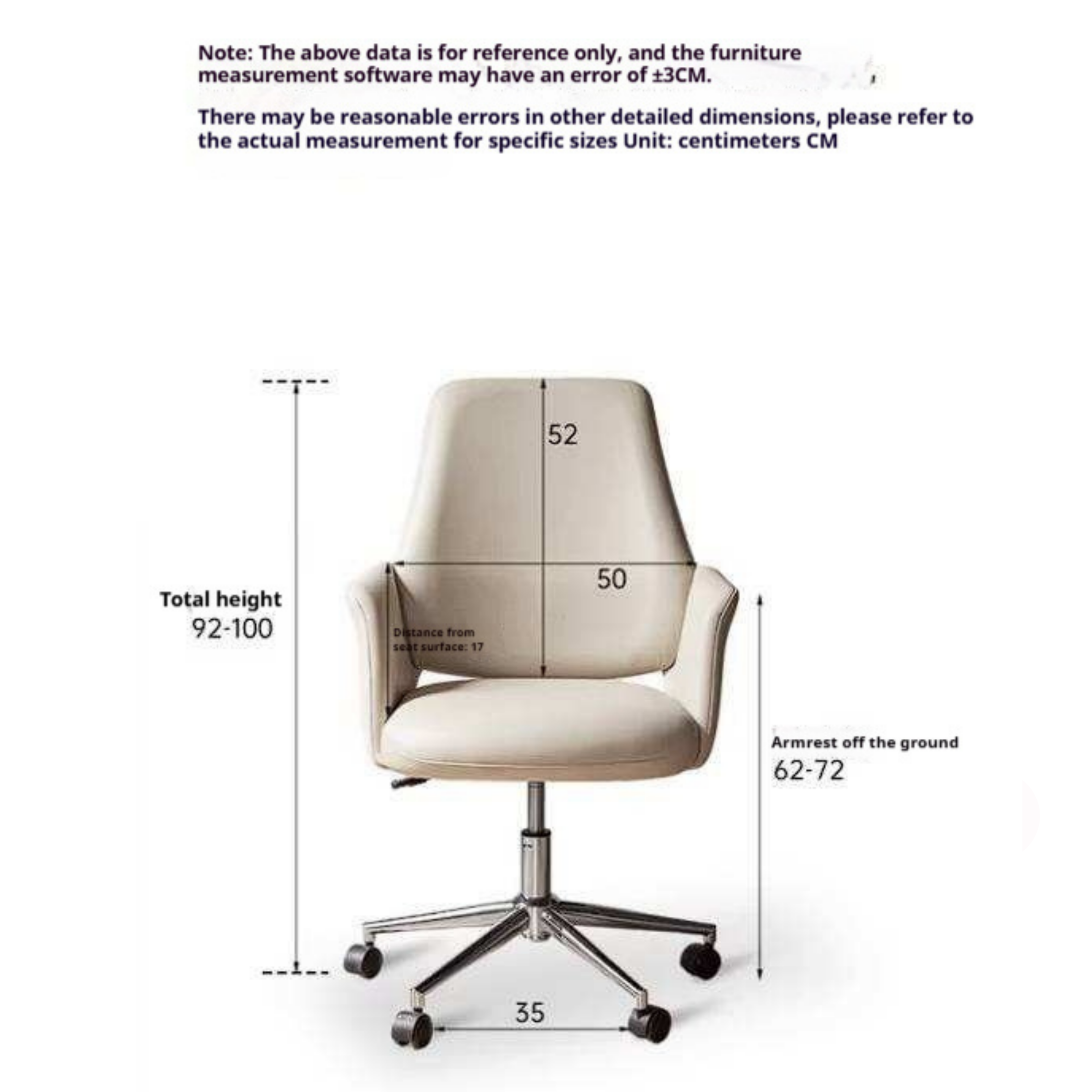Modern Swivel Chair with Adjustable Ergonomic Minimalist Design
