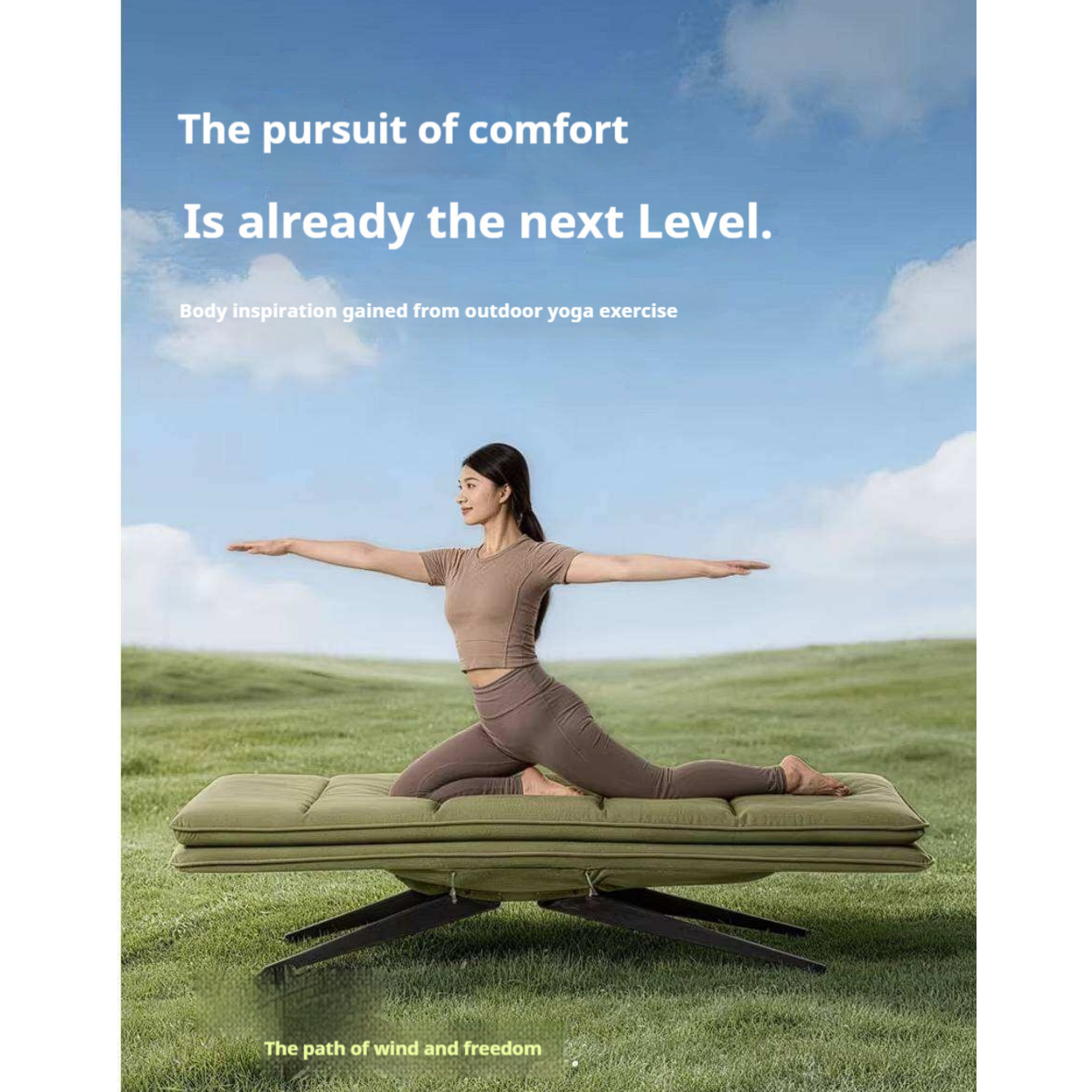 Modern Adjustable Power Reclining Chaise Lounge Chair for Yoga and Relaxation