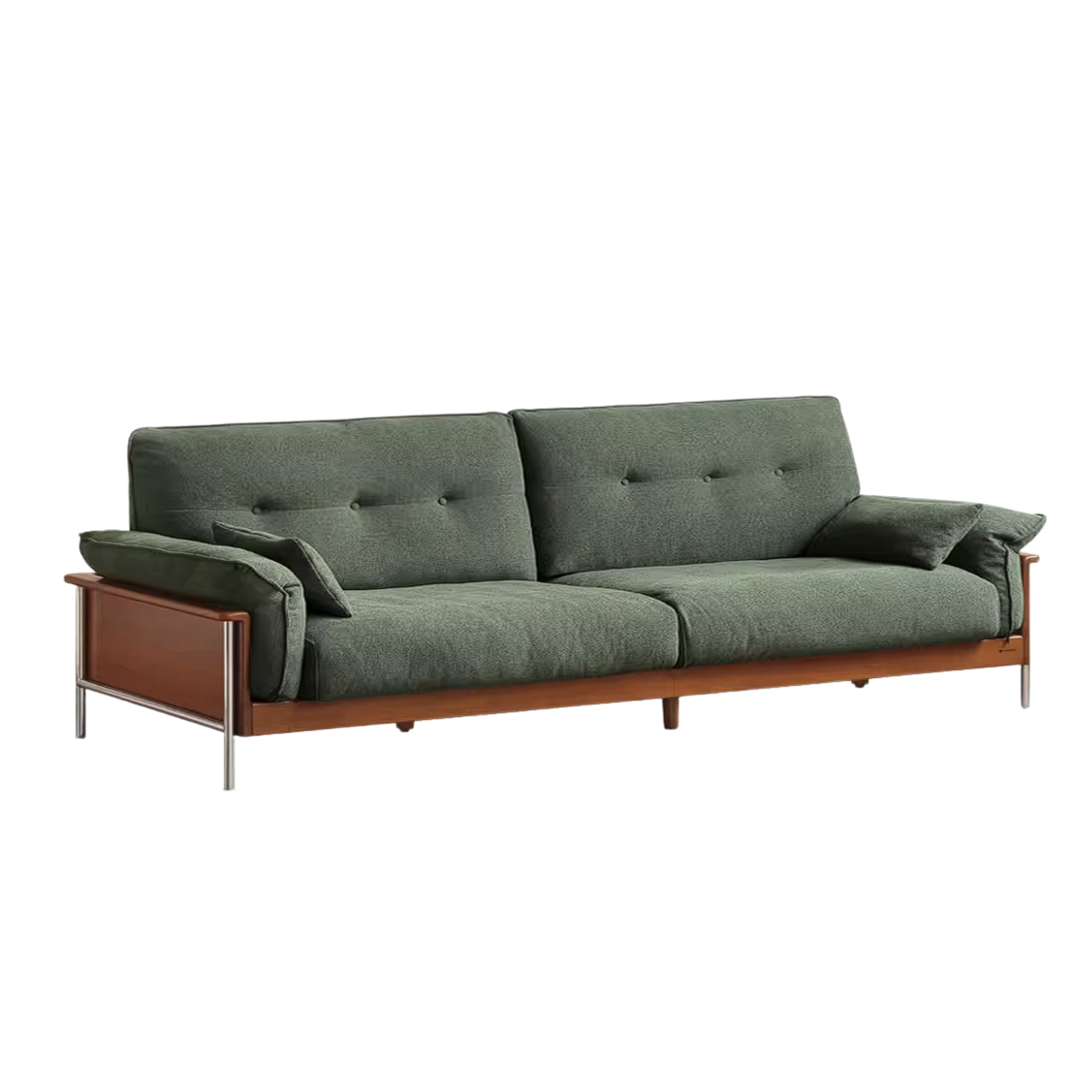 Poplar Solid Wood Sofa with Mid Century Inspired Design
