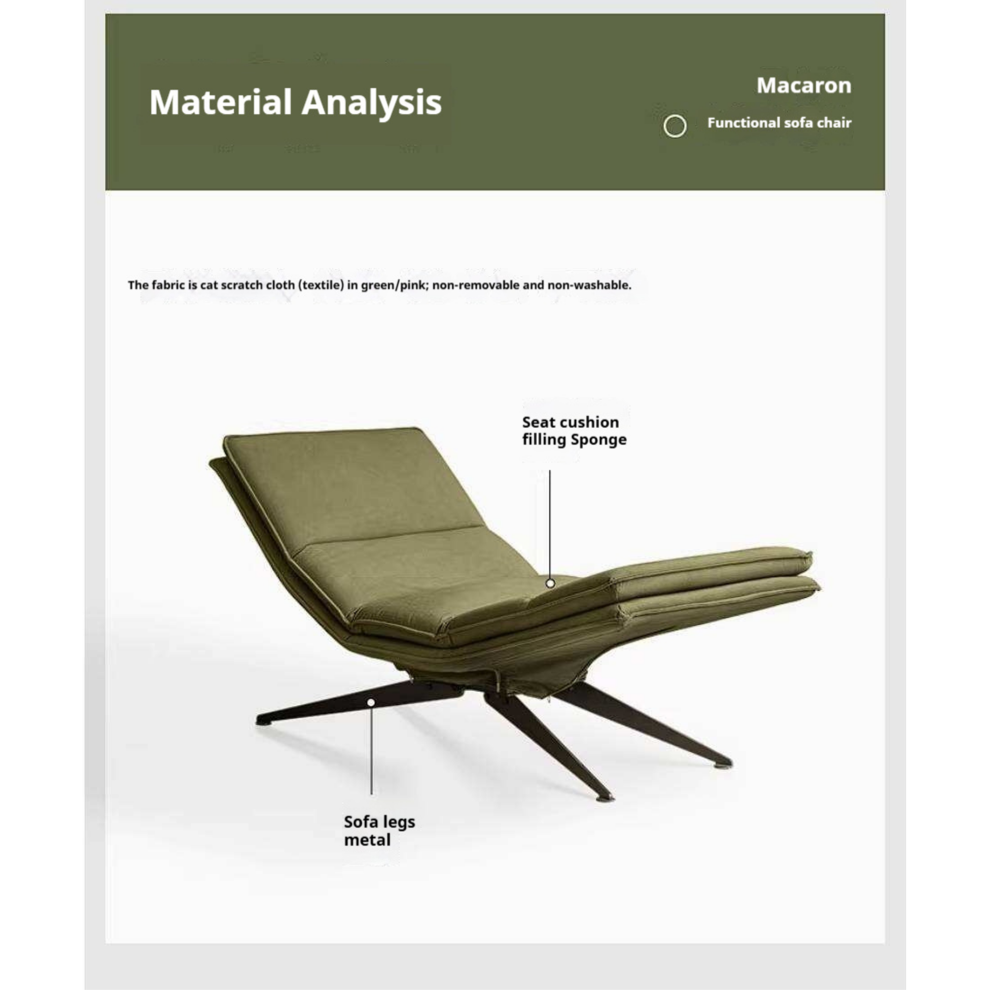 Modern Adjustable Power Reclining Chaise Lounge Chair for Yoga and Relaxation