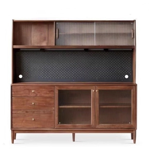 Black Walnut , South American Walnut Solid Wood Sideboard, Buffet Cabinet