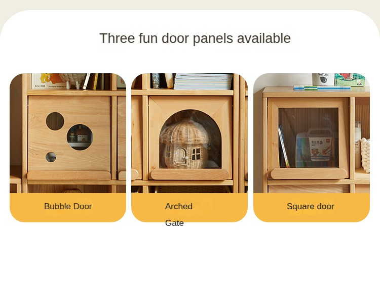 European Beech Solid Wood Combination Floor Kids Cabinet