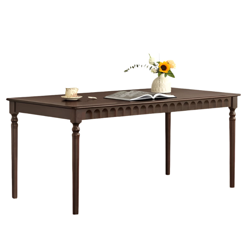 Black Walnut, Poplar, Cherry Solid Wood American Retro Rectangular Dining Table
