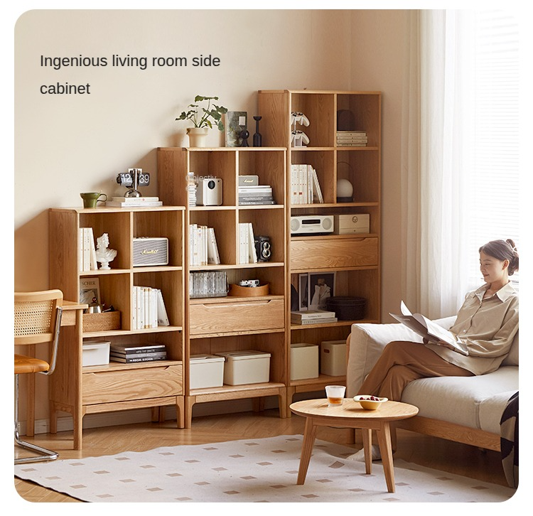 Oak Solid Wood Japanese Style Bookcase
