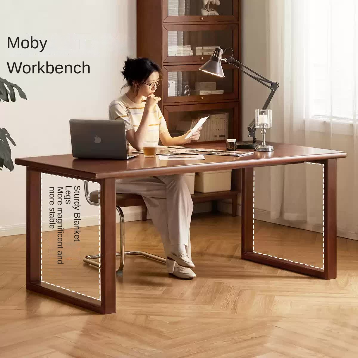 Solid Rubberwood Rectangular Dining Table