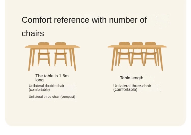 Solid Rubberwood Rectangular Dining Table