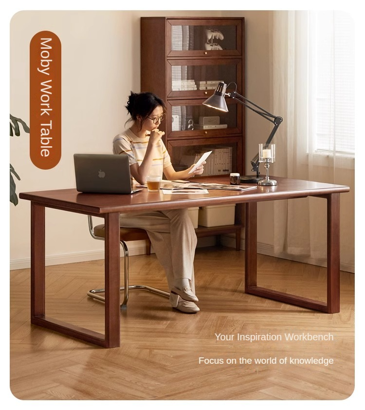 Solid Rubberwood Rectangular Dining Table
