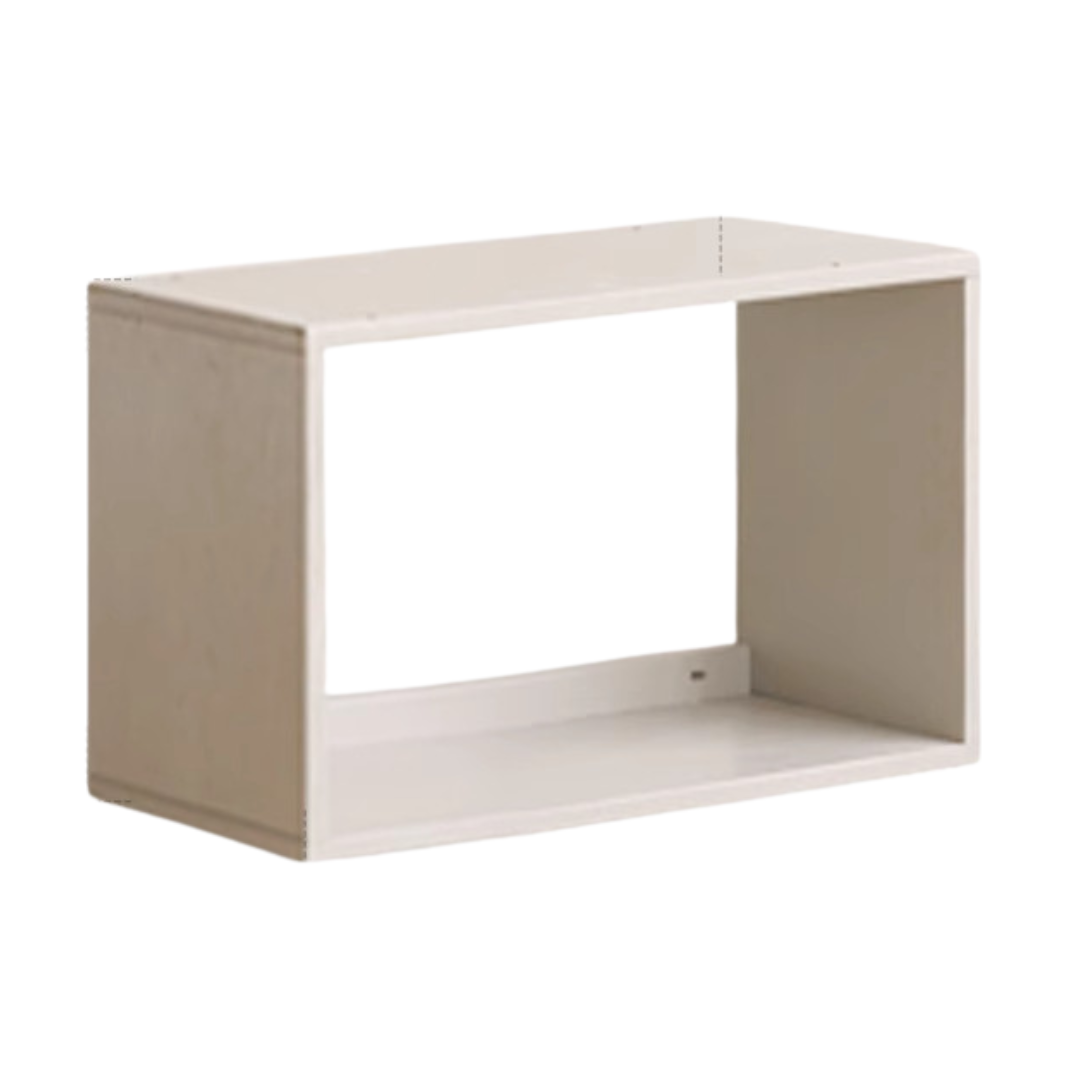 Oak Solid Wood Bookshelf Storage Rack Cream Style Full Wall Cabinet
