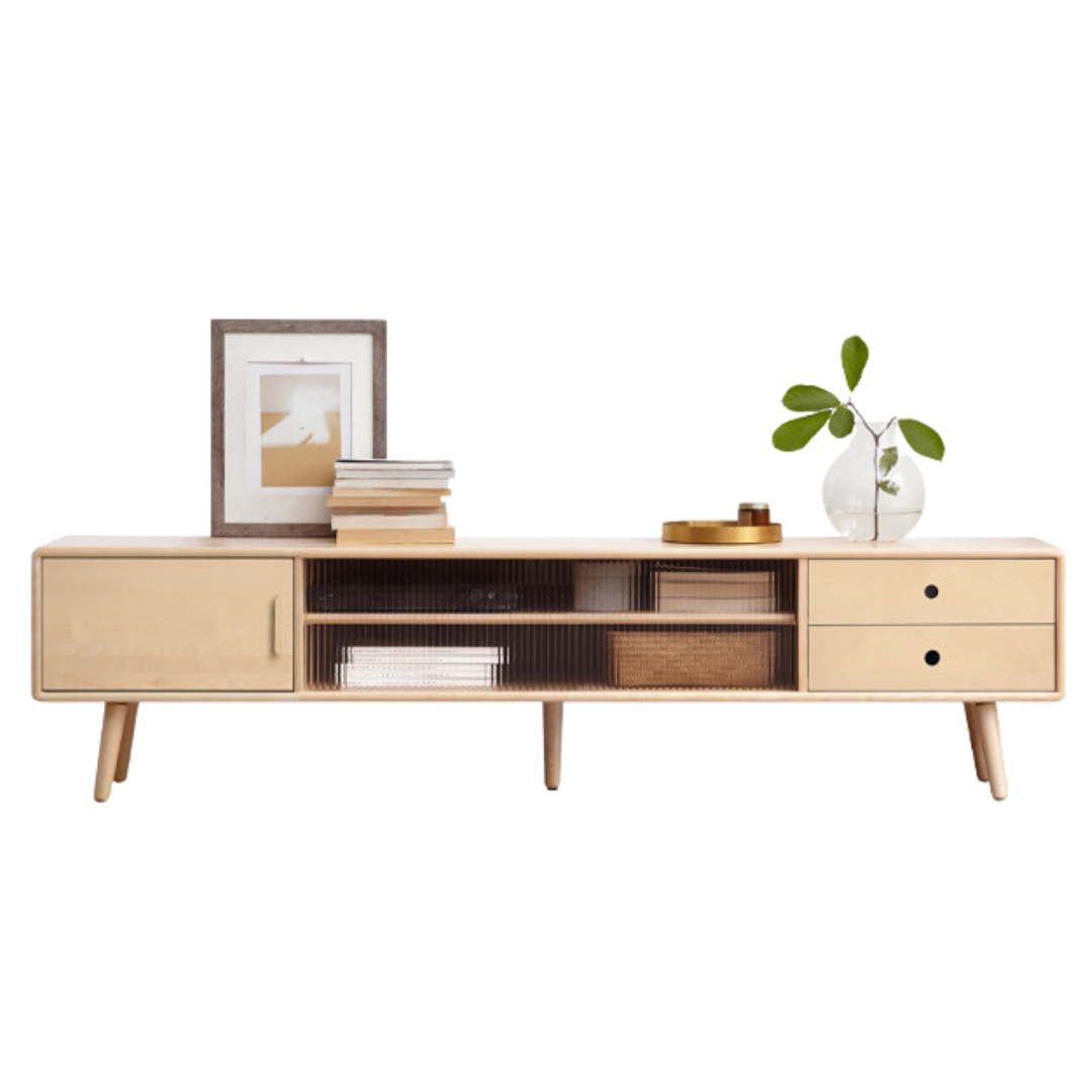 Beech Solid Wood TV Cabinet Forest-Style.