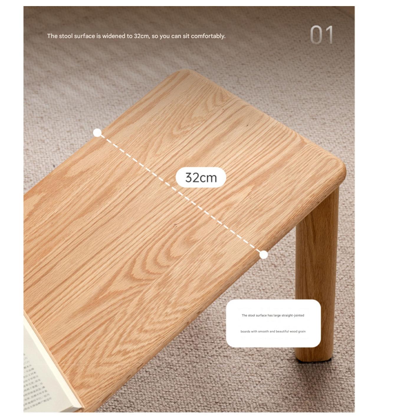 Ash, Oak Solid Wood Modern Long Bench