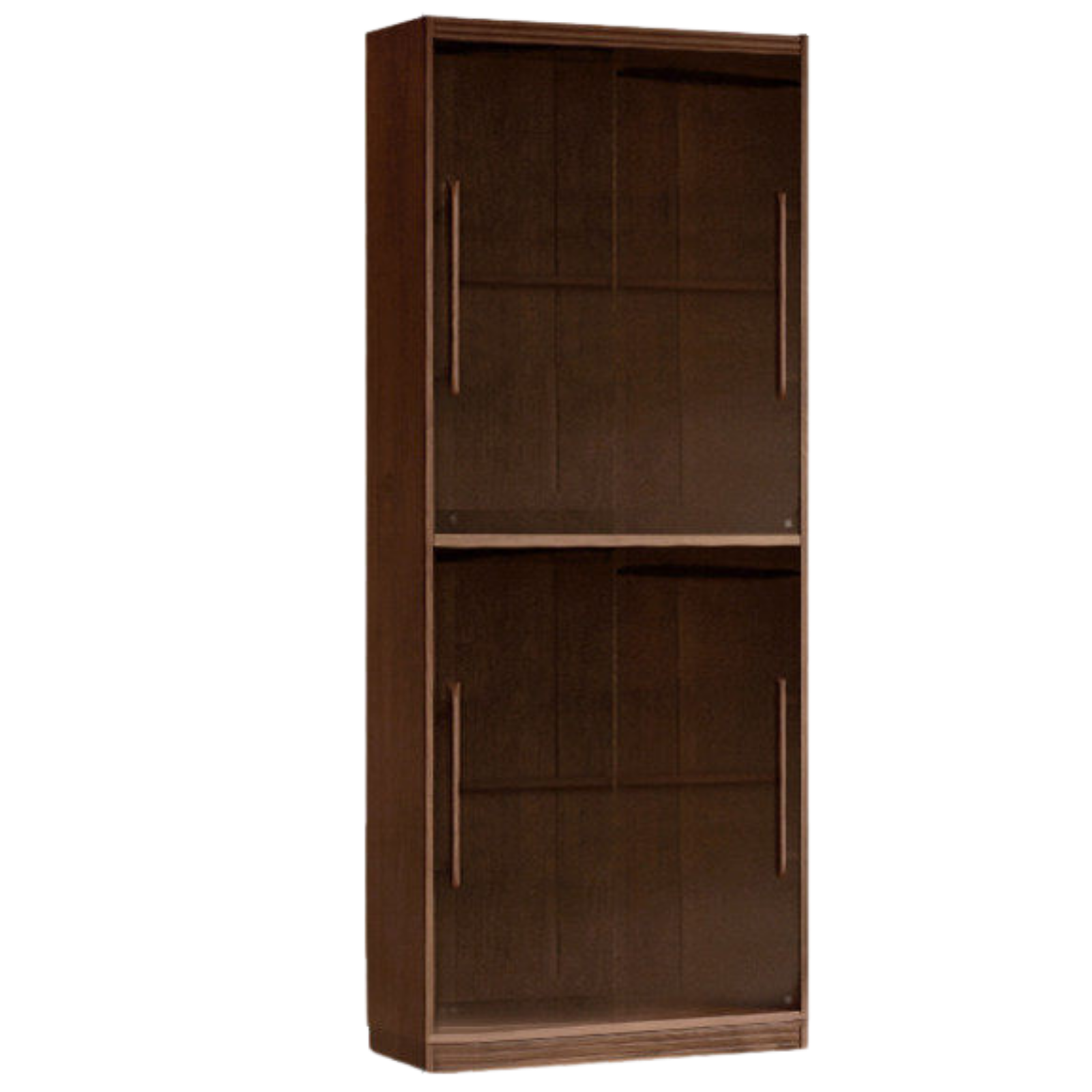 Solid Longan Hardwood, Ash Solid Wood Bookcase with Floor-to-Deck and Wall-Mounted Display Cabinet