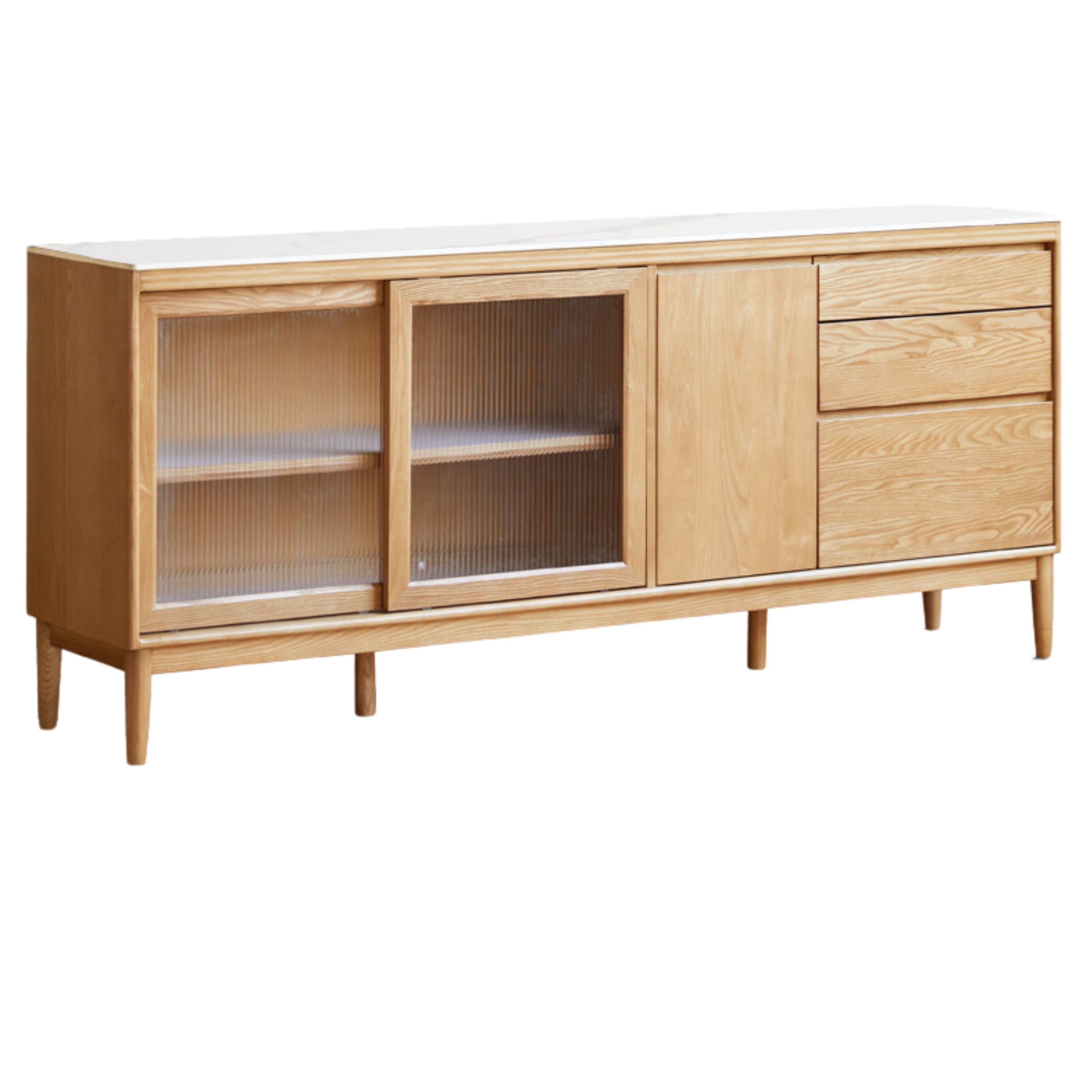 Oak, Ash Solid Wood Large Capacity Storage Sideboard