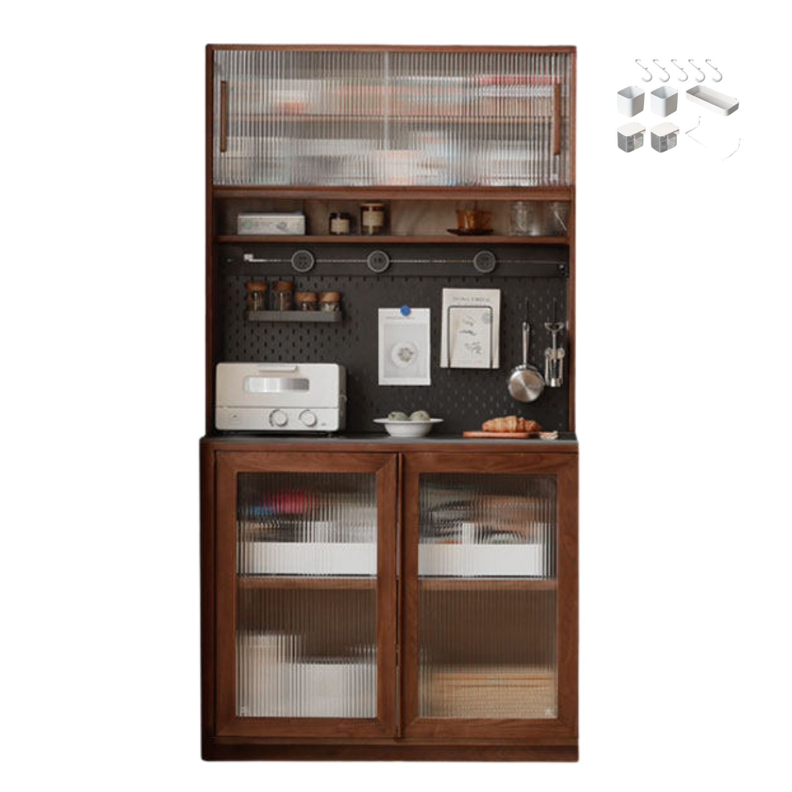 Sandalwood, Ash, White Ash Solid Wood Rock Board Modern Sideboard