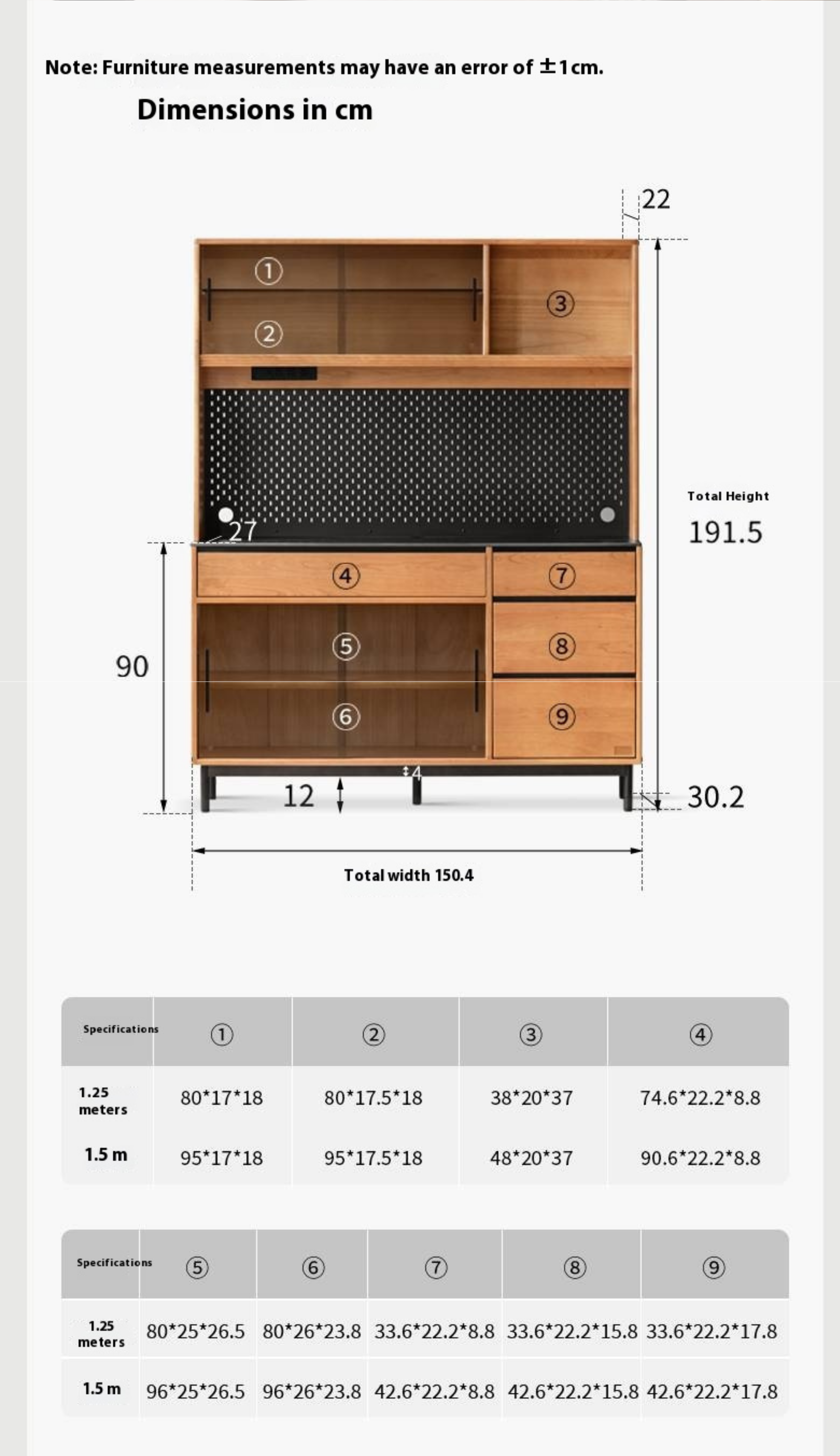 Cherry, Tulipwood Solid Wood Rock Board Dining Sideboardс