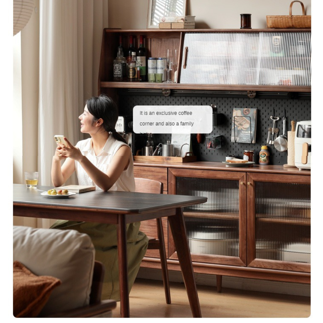 Black Walnut , South American Walnut Solid Wood Sideboard, Buffet Cabinet