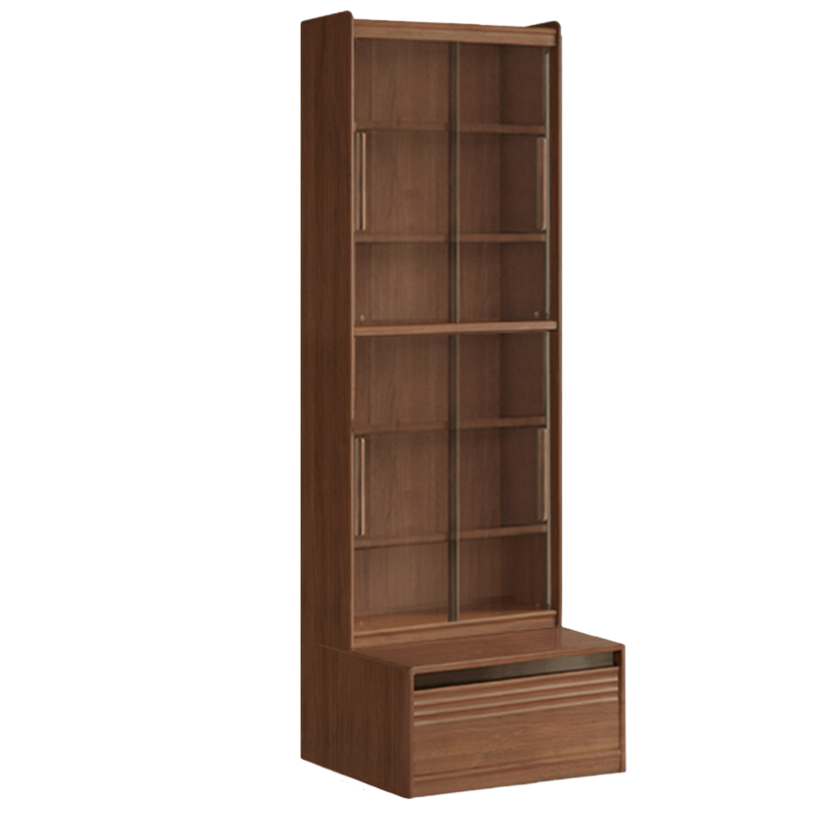 Black Walnut, Sandalwood, Oak, Ash Solid Wood Combination Bookcase with Floor Display and Luxury Storage