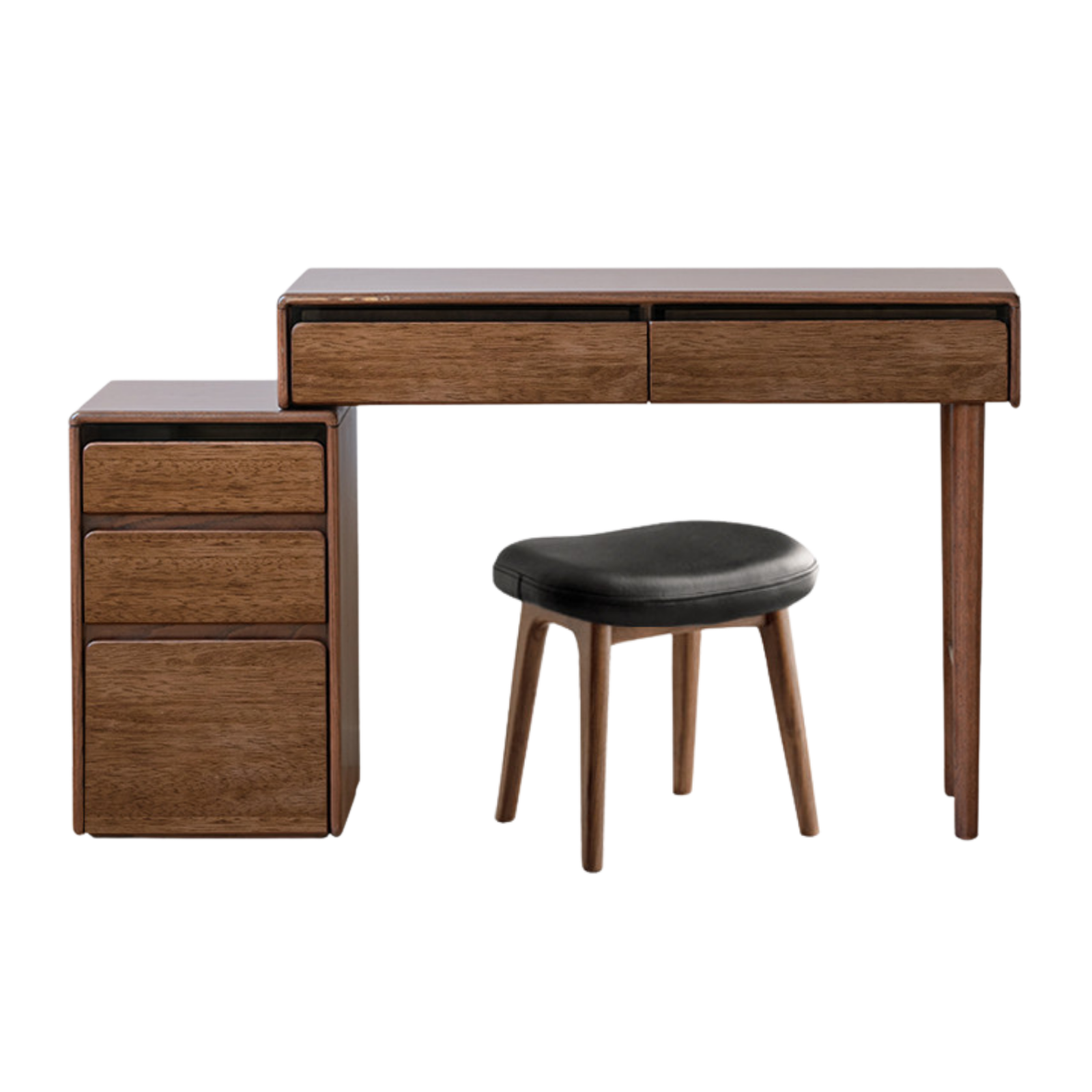 Black Walnut, Oak, Ash, Solid Longan Hardwood, Sandalwood Solid Wood Retractable Vanity Table.