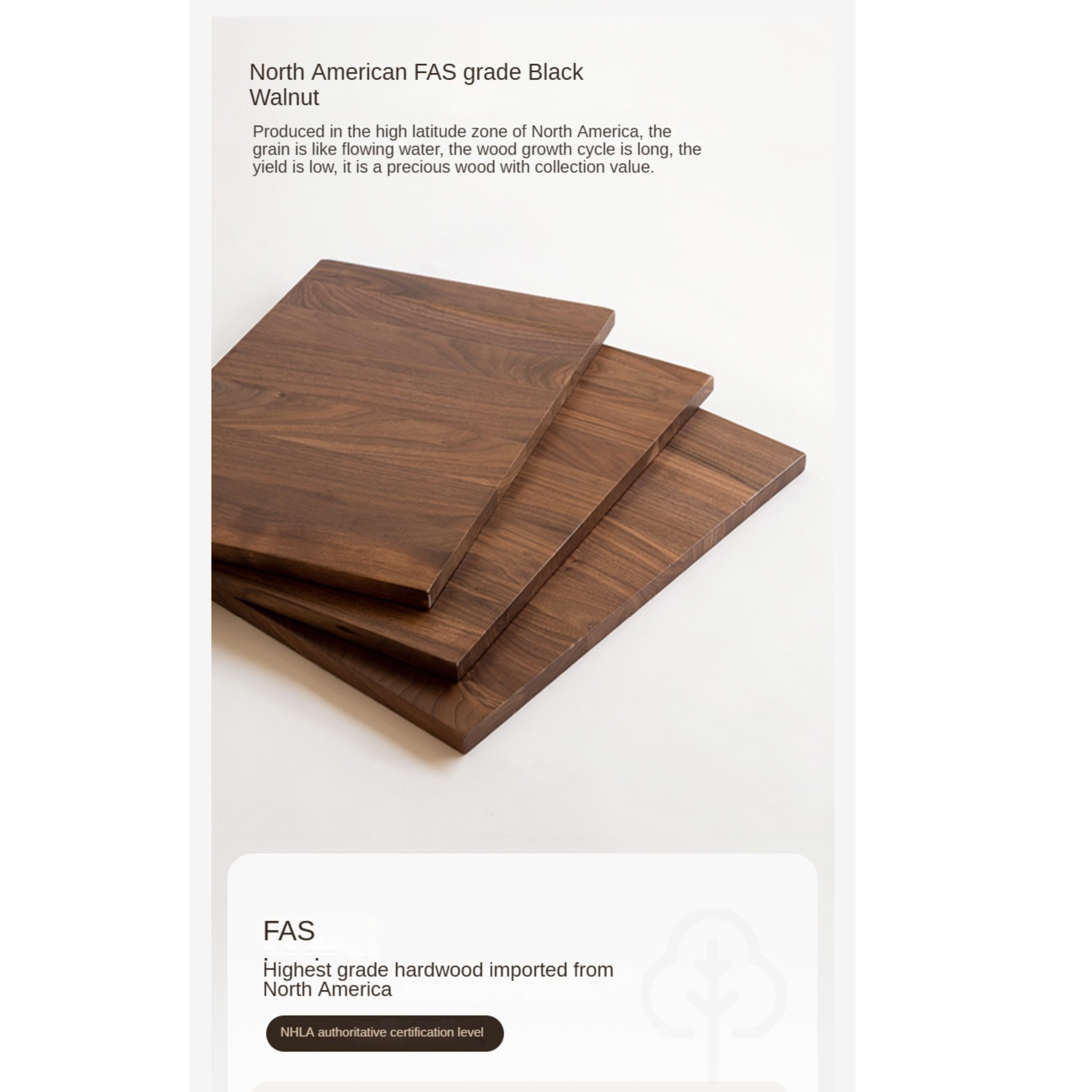 Black Walnut, Golden Sandalwood, Oak Round Solid Wood Coffee Table