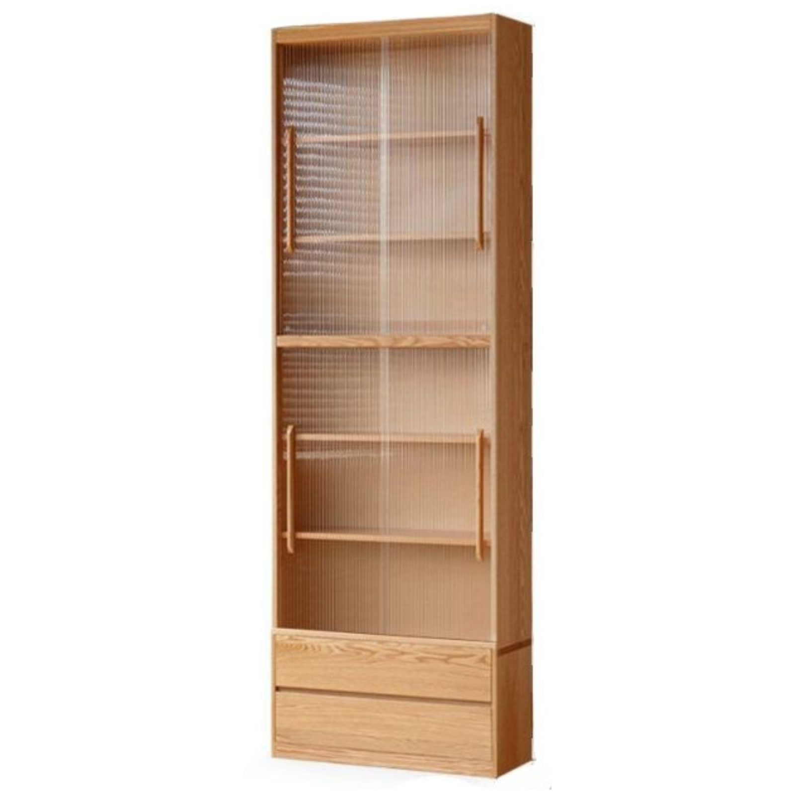 Oak, Ash Solid Wood Wall-Mounted Bookcase with Simple Storage Design