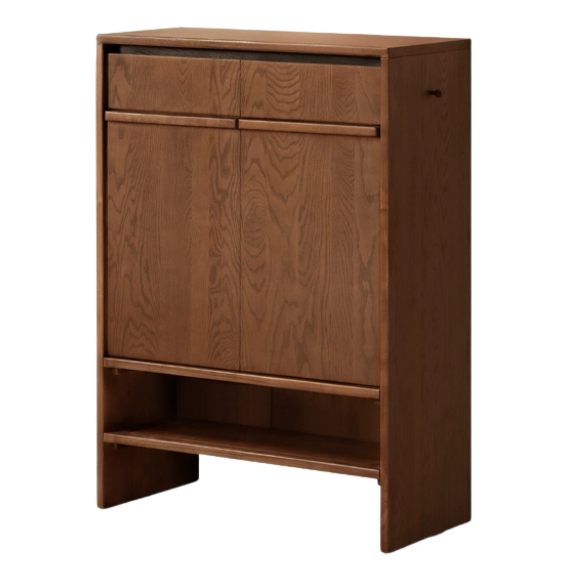 Black Walnut, Oak Solid Wood Italian Light Luxury Shoe Cabinet