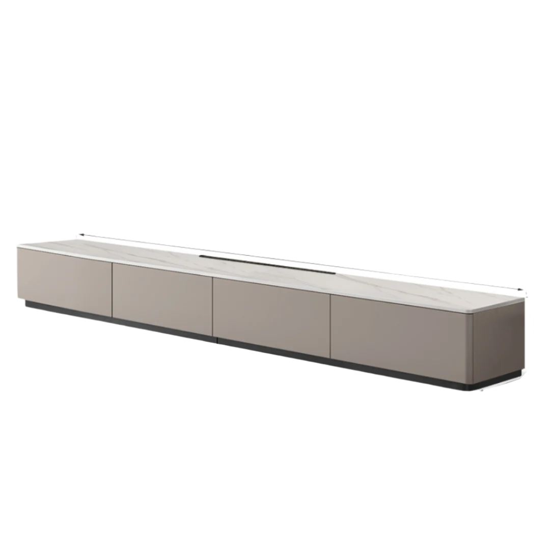 Poplar Solid Wood Rock Slab TV Stand.
