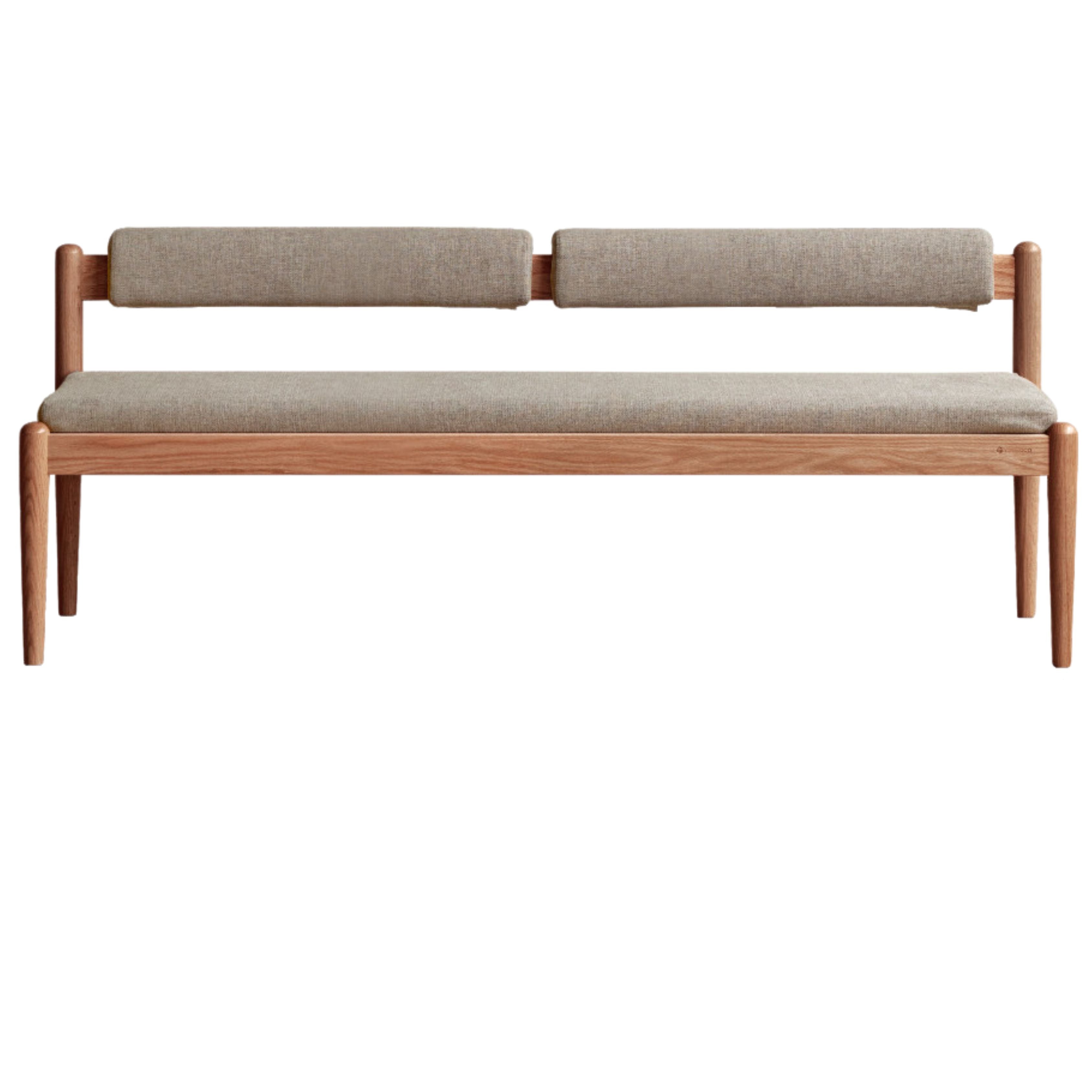 Black Walnut, Oak Solid Wood Long Bench