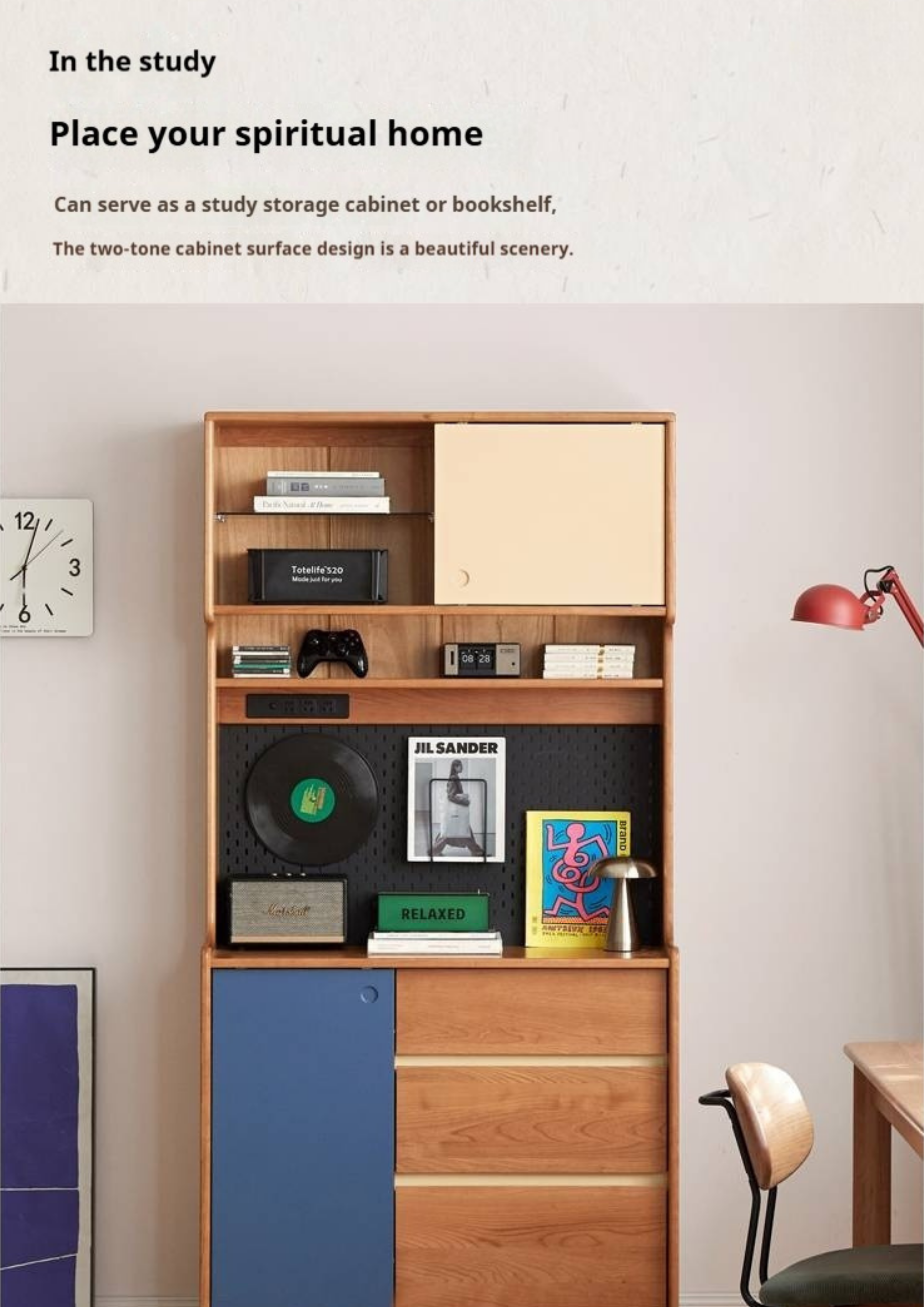 Cherry Solid Wood Retro Sideboard
