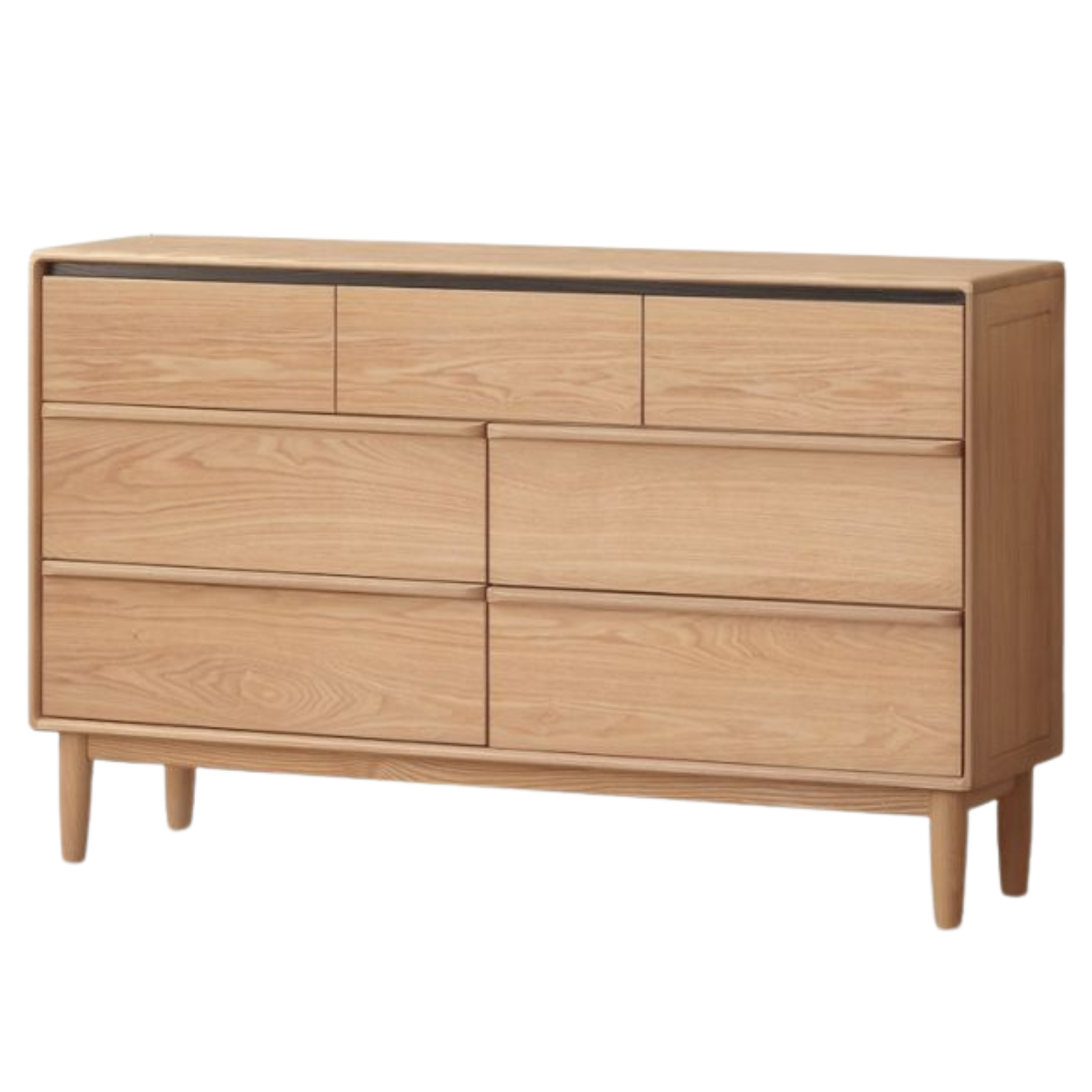 Oak, Ash Solid Wood Modern Storage Drawer Cabinet