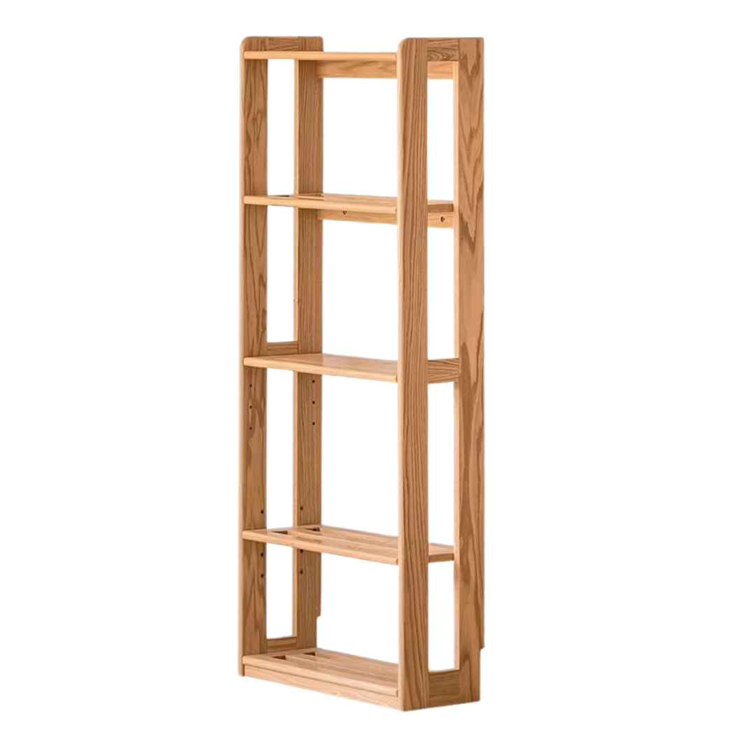 Beech, Oak Solid Wood Floor-To-Ceiling Bookshelf, Toy Storage