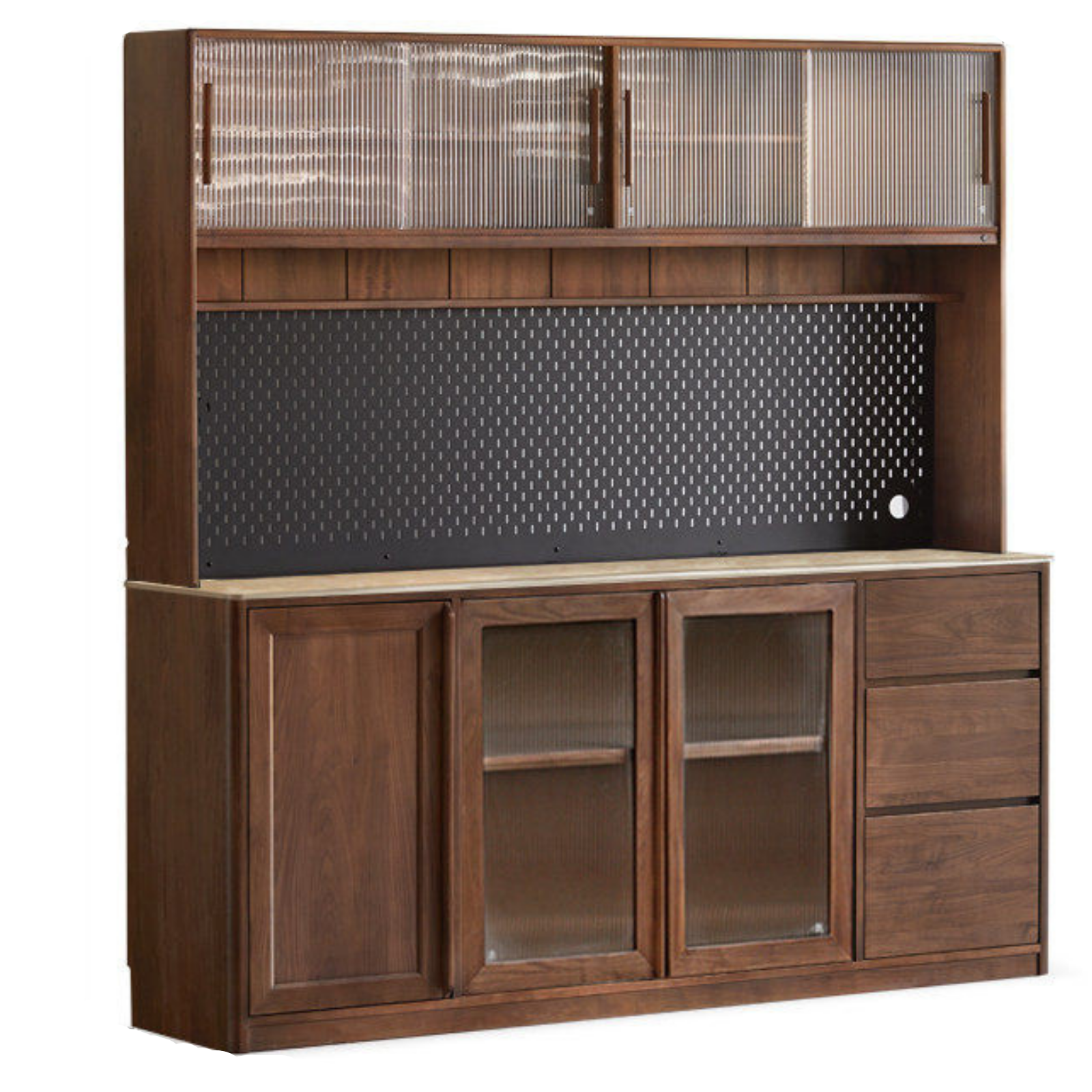 Black Walnut Solid Wood Sideboard Hole Storage