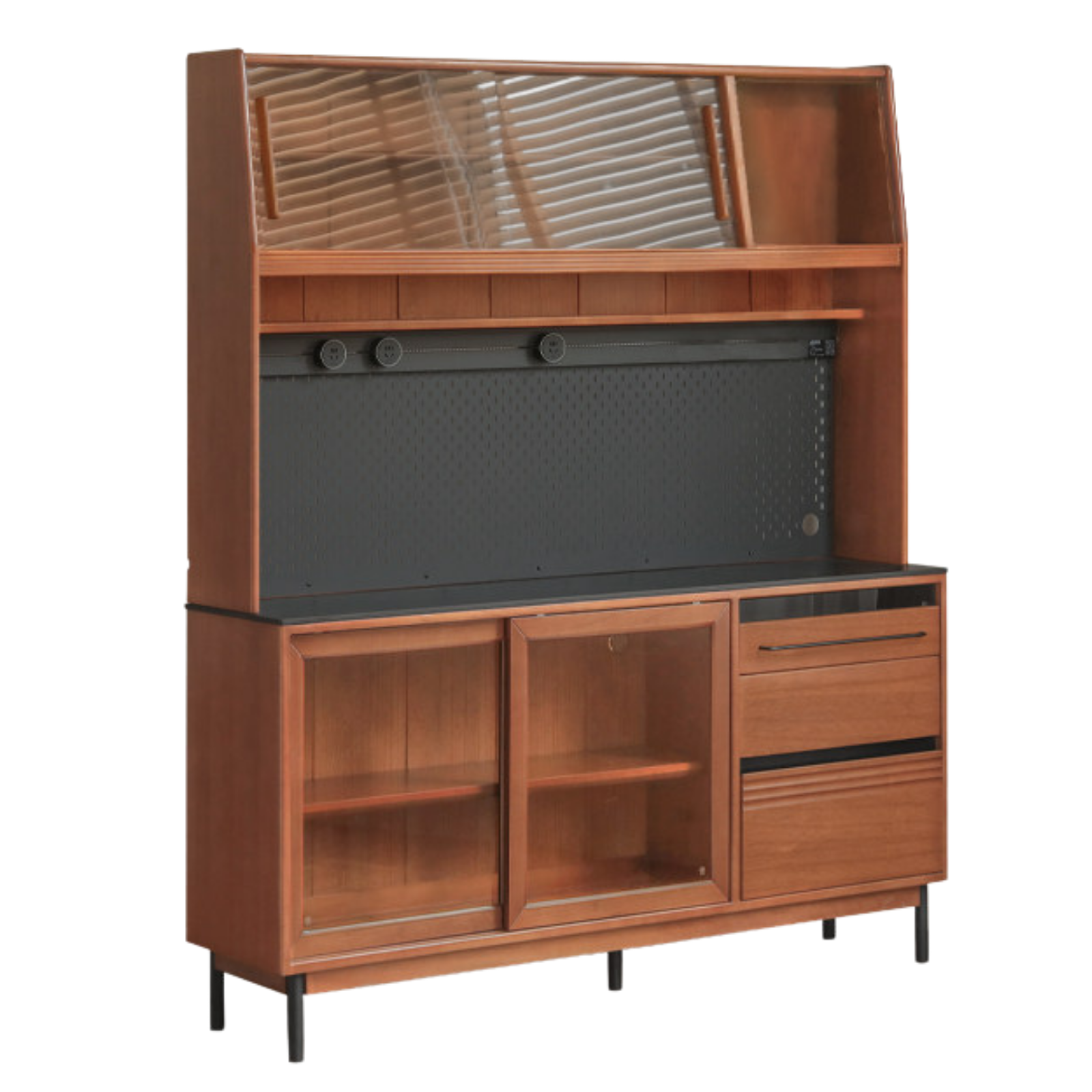 Poplar, Birch Solid Wood Antique Style Dining Cabinet