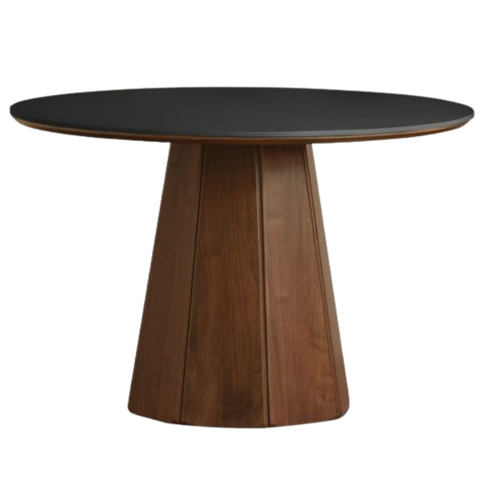 Black Walnut Solid Wood Round Slab Dining Table