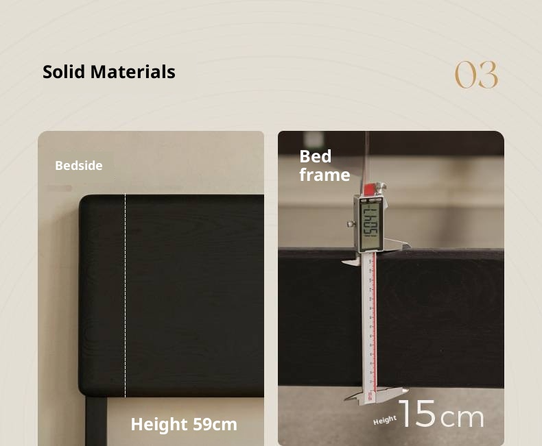 Ash Solid Wood Luminous Bed Modern Minimalist