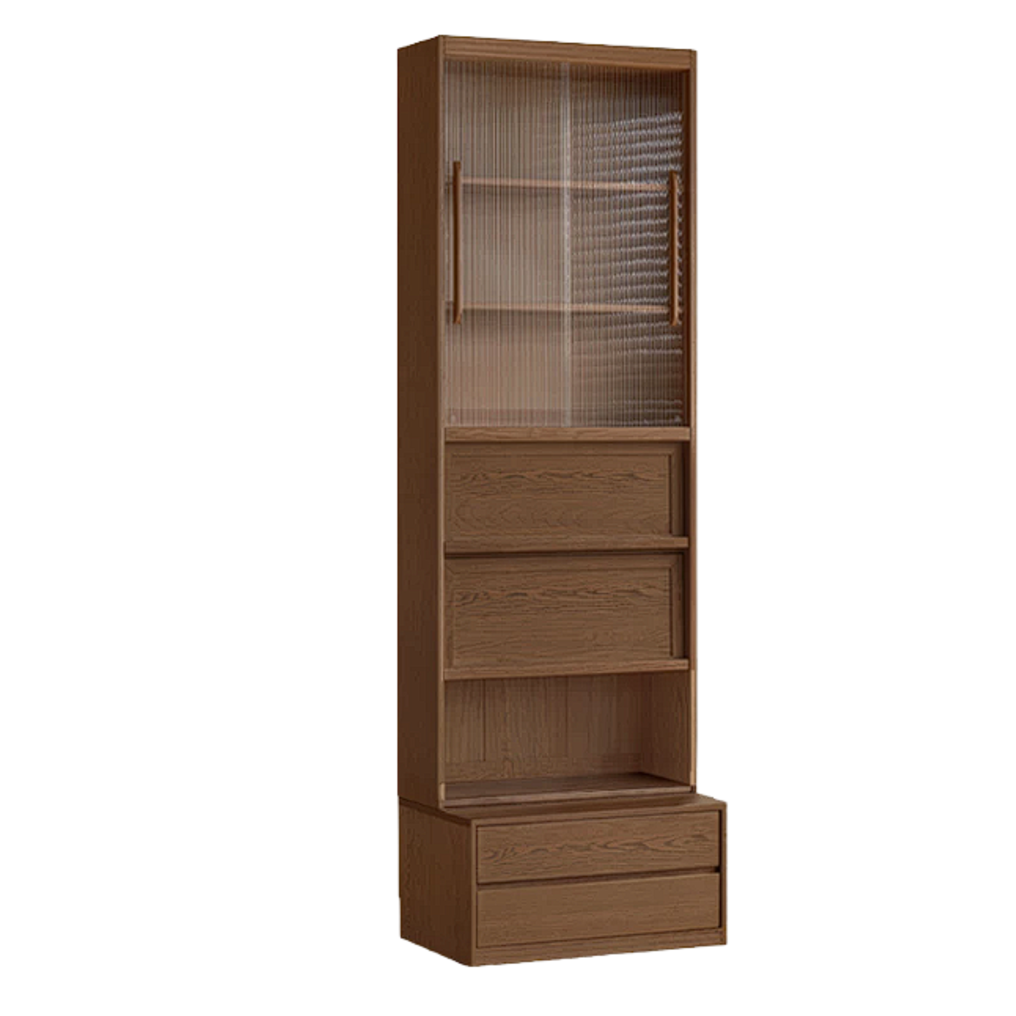 Sandalwood, Oak, Ash Solid Wood Combination Bookcase