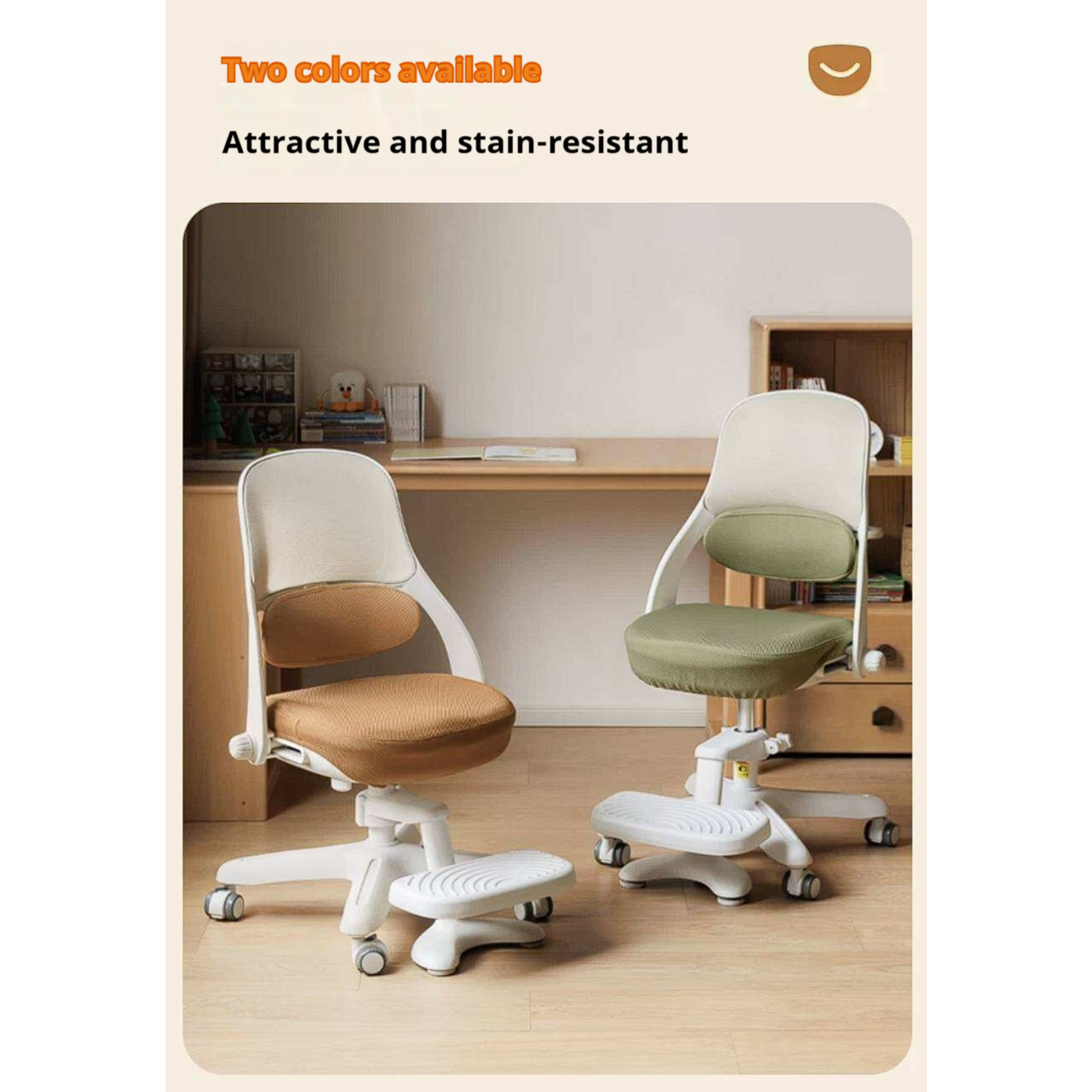 Kids Adjustable Swivel Study Chair with Footrest