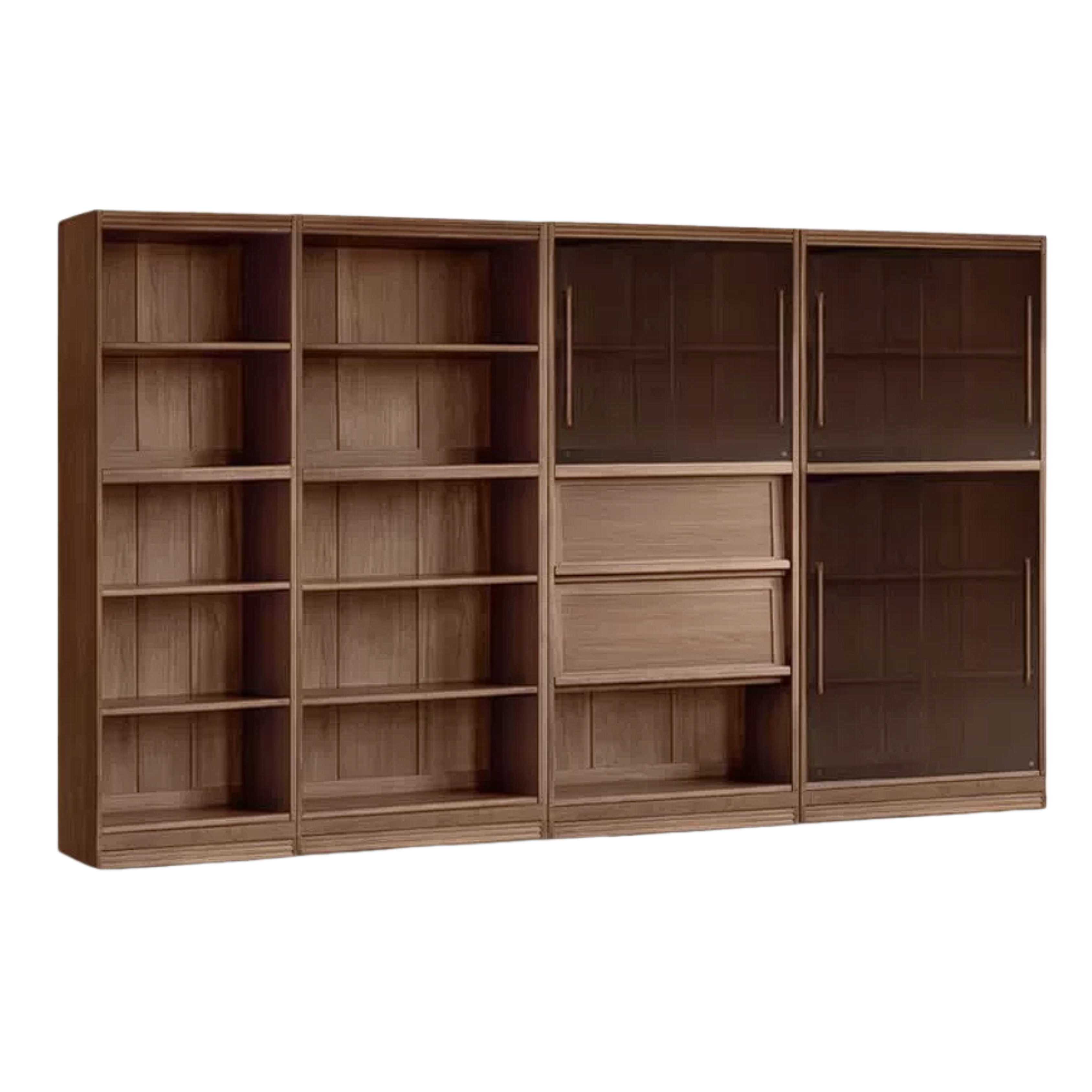 Sandalwood, Oak, Ash Solid Wood Combination Bookcase