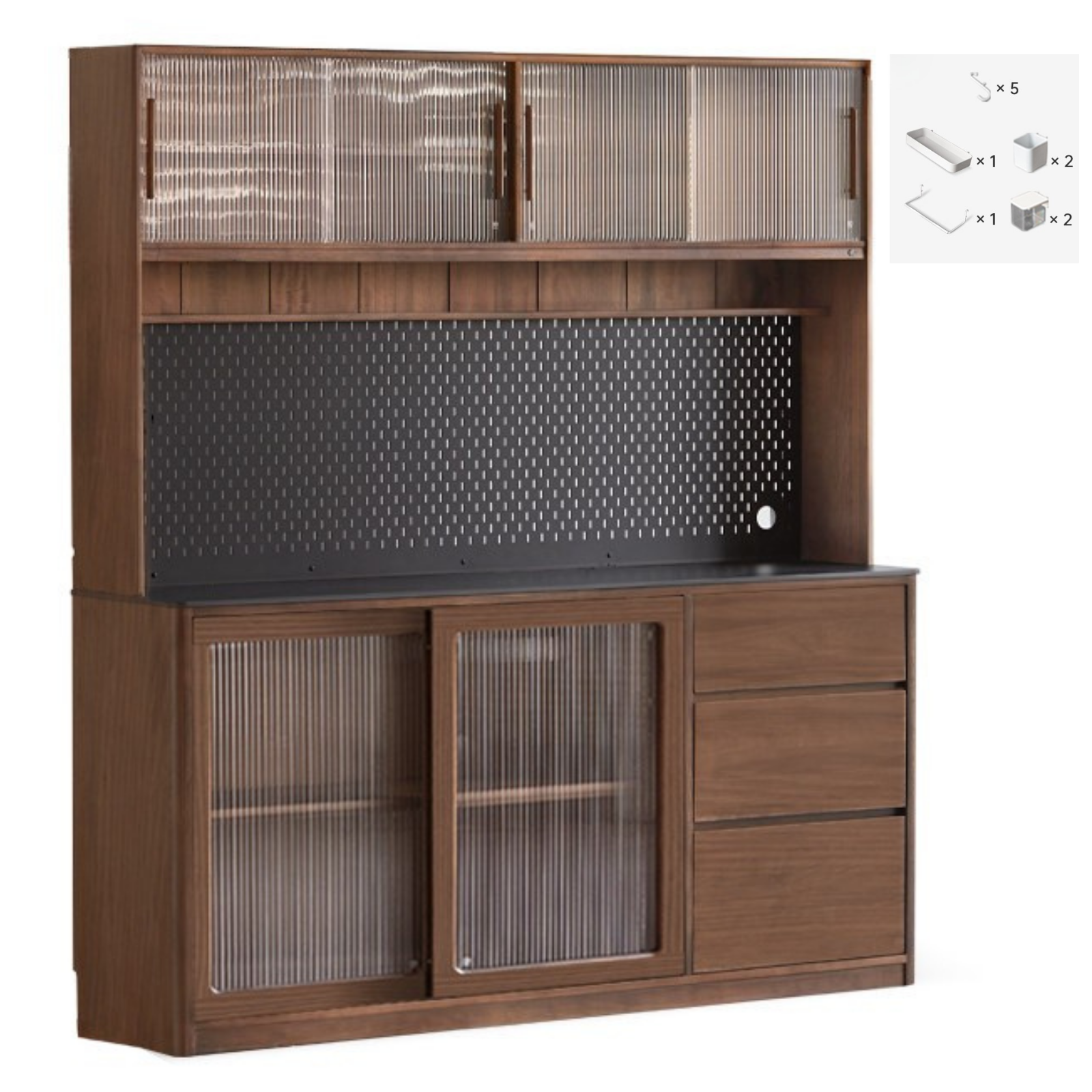 Sandalwood, Ash, White Ash Solid Wood Rock Board Modern Sideboard